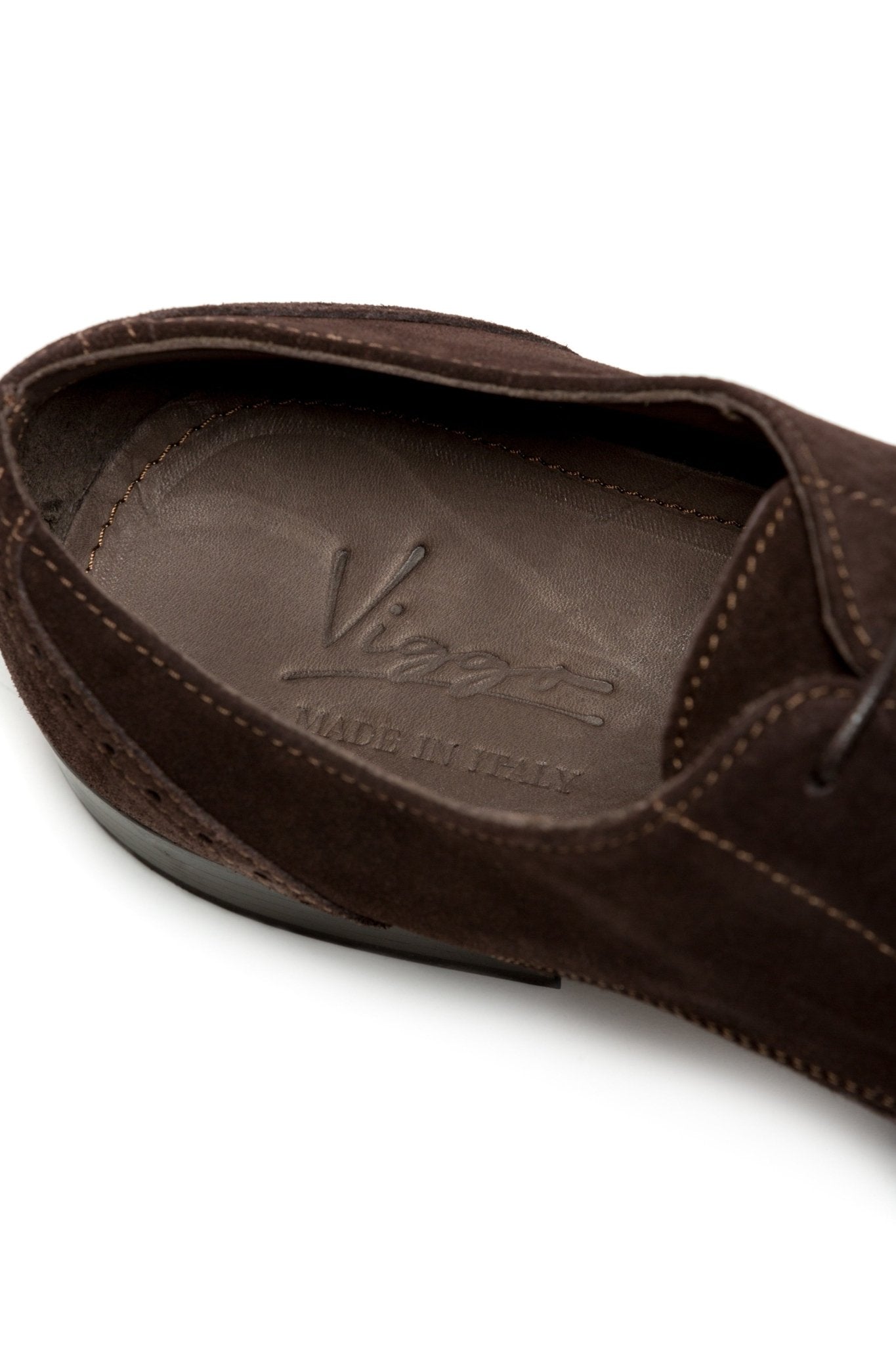 Pantofi Maro Piele Intoarsa Derby - Viggo