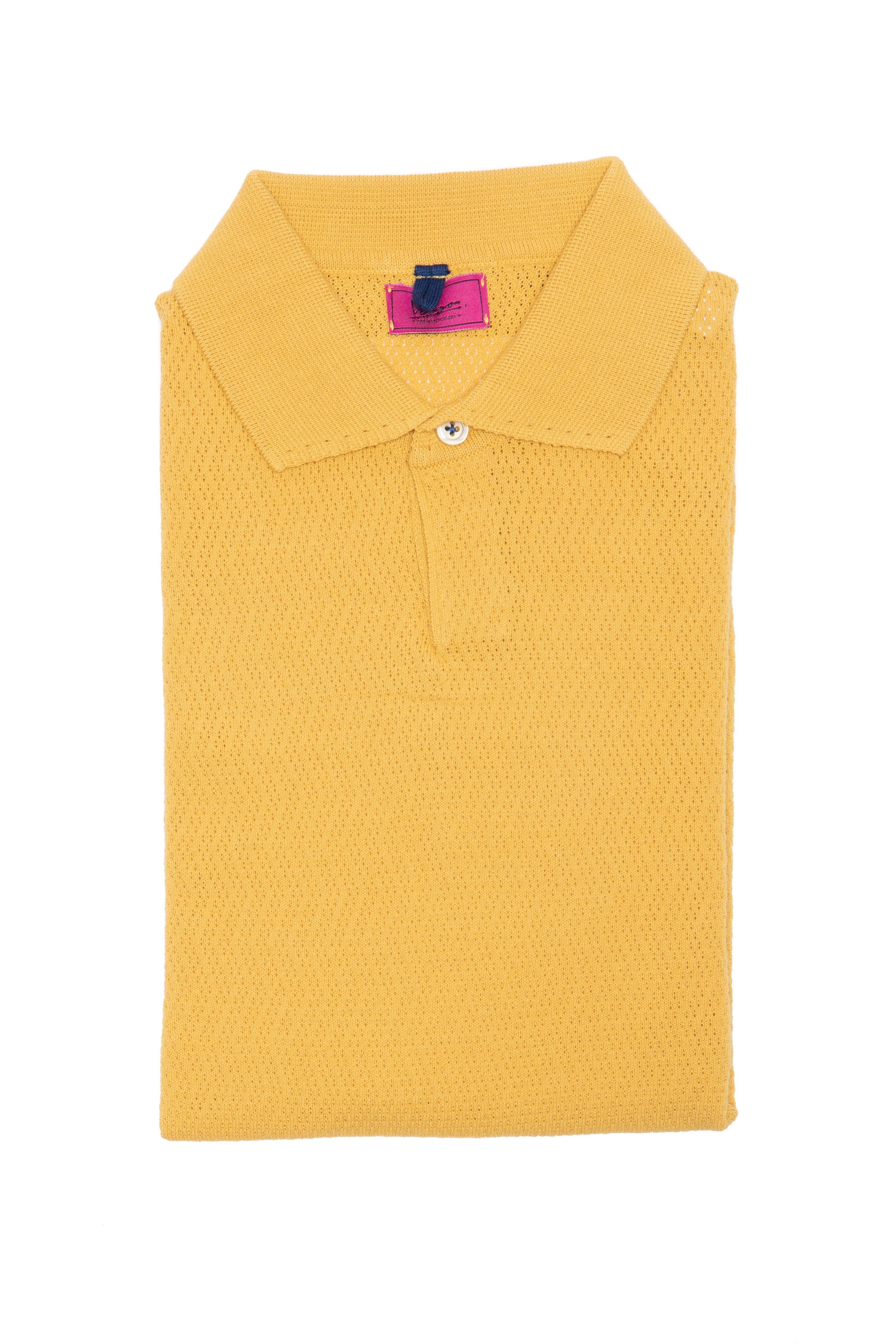 Tricou Casual Galben Cu Guler Polo