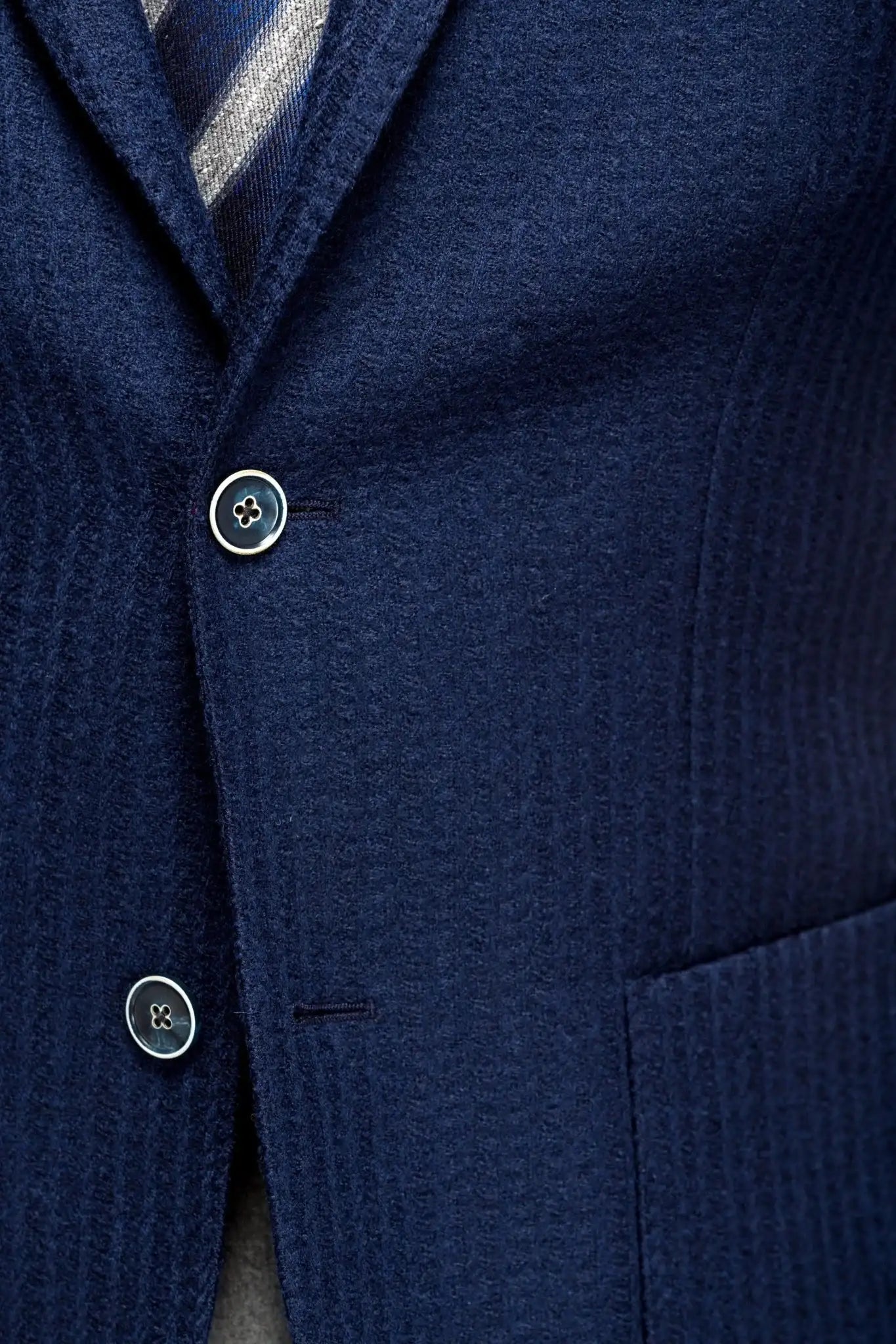 Sacou bleumarin texturat fin, slim fit