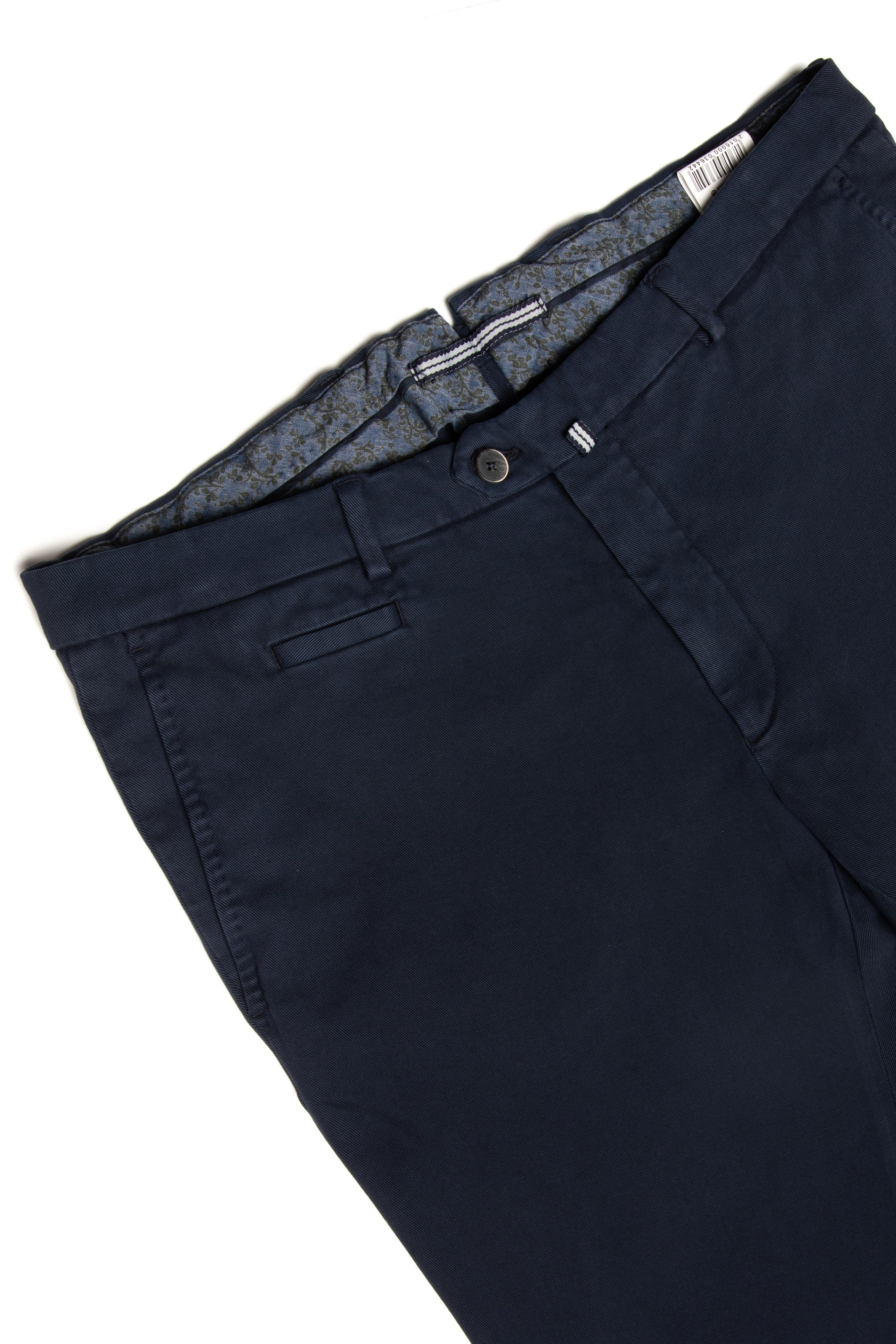 Fine Textured Navy Blue Chinos