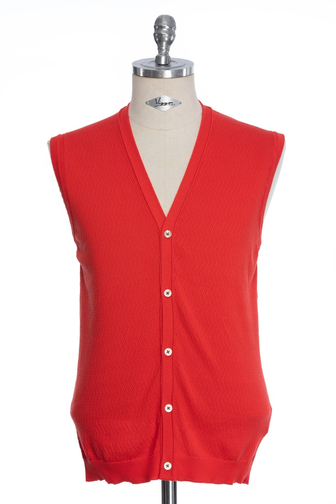 Vesta Casual Rosie Texturata Cu Nasturi - Viggo