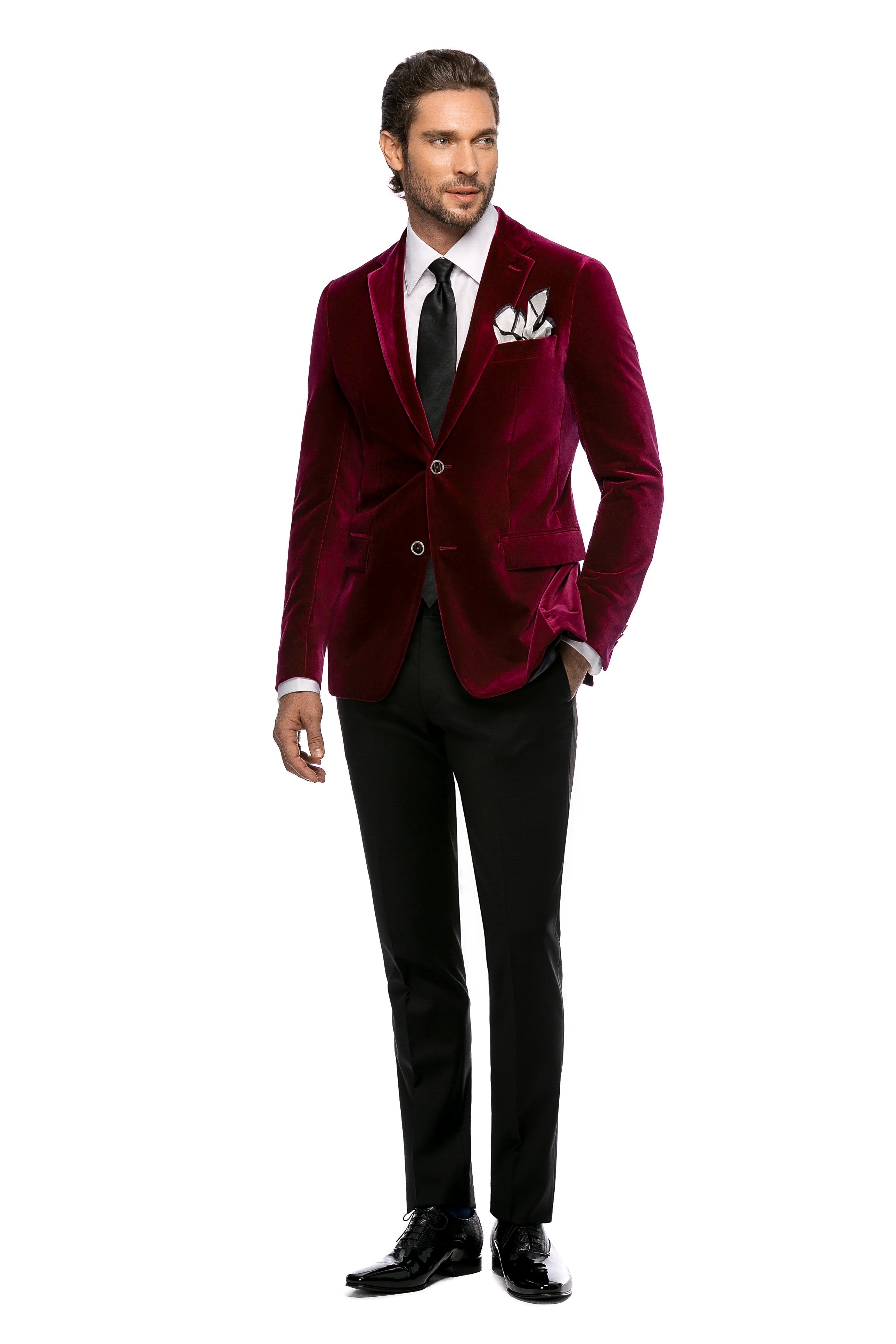Sacou smoking catifea fuchsia