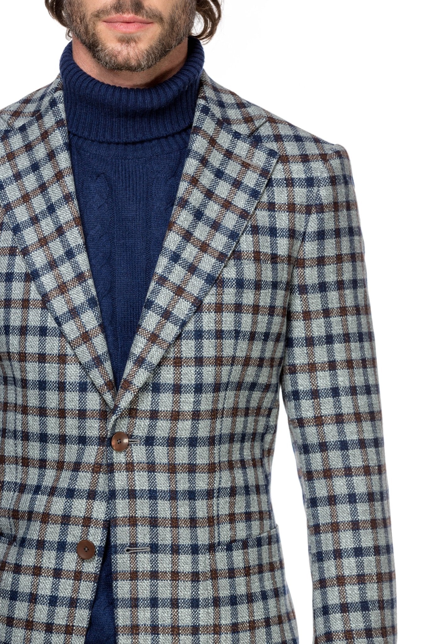 Sacou blue in carouri slim fit - Viggo