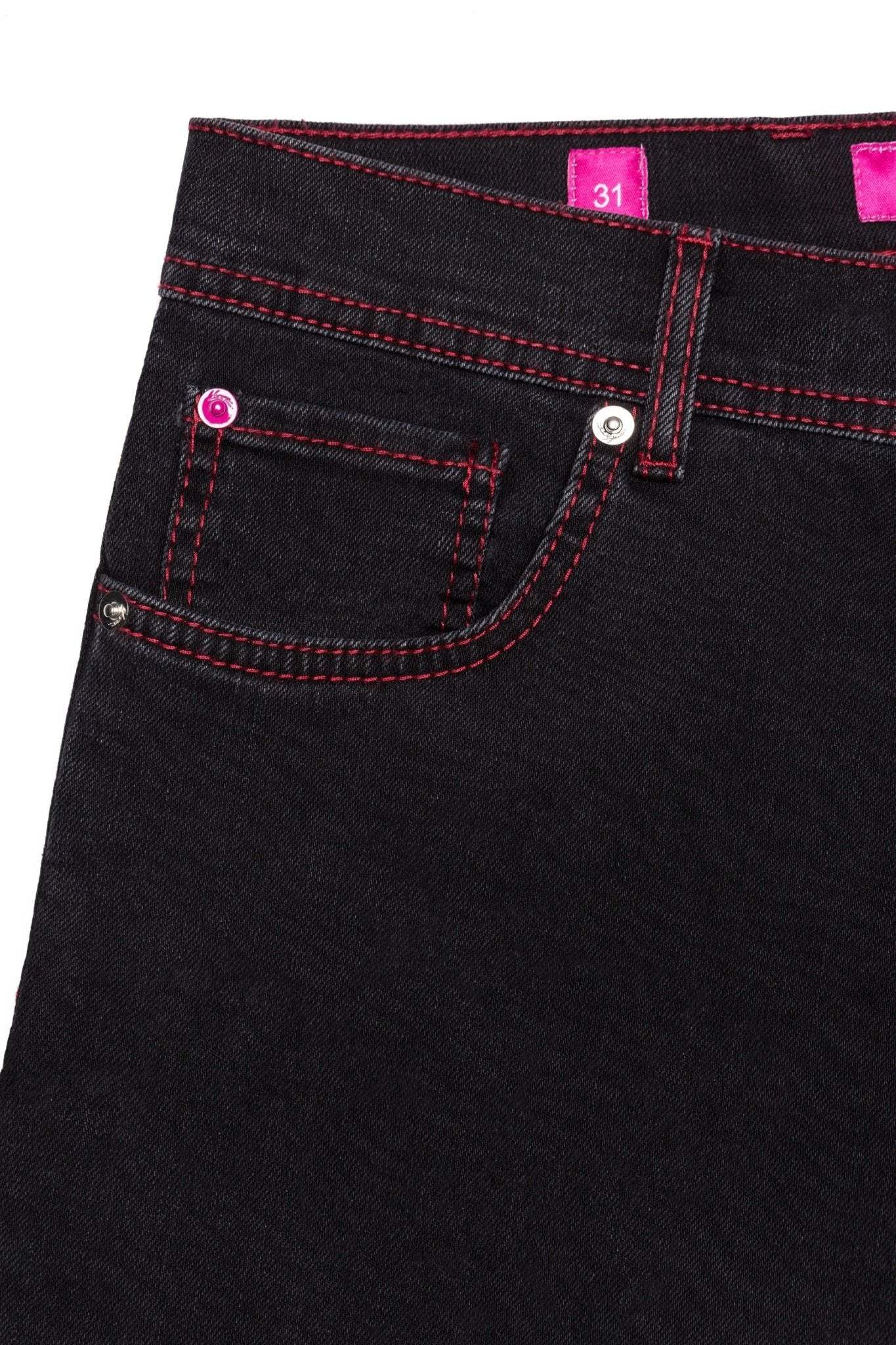 Blugi Negri Cusatura Rosie