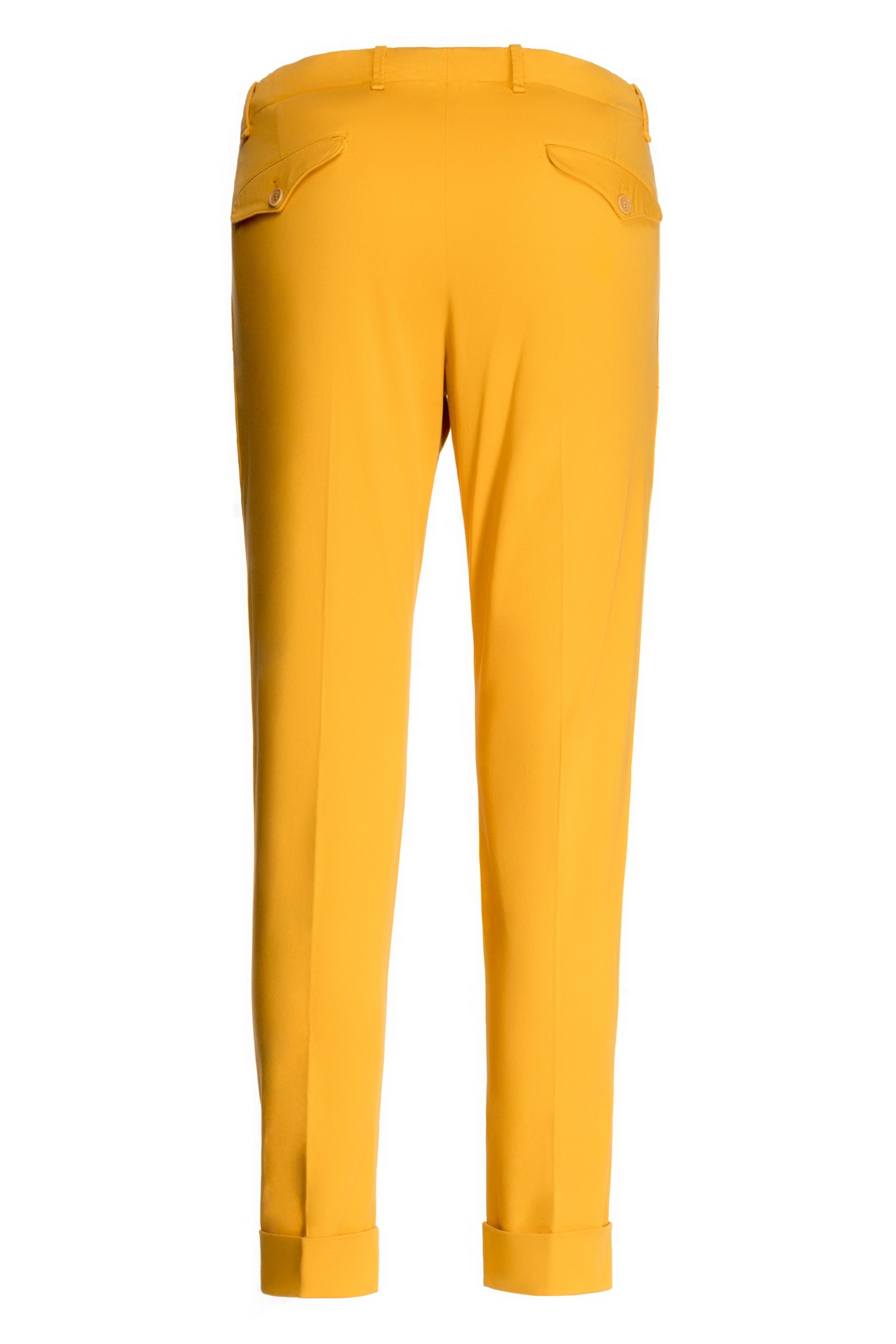 Pantalon Galben Cu Pliuri