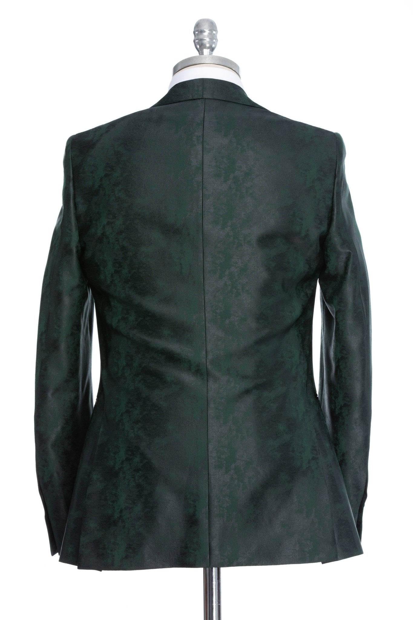 Sacou smoking verde cu rever contrastant - Viggo