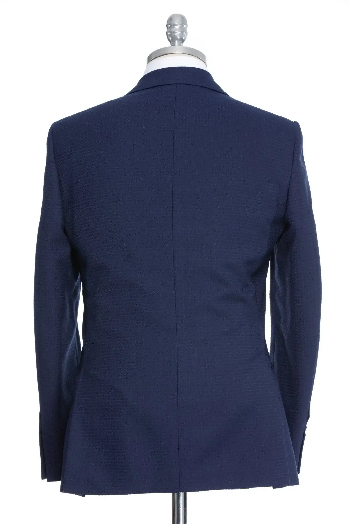 Sacou smoking bleumarin cu rever contrastant