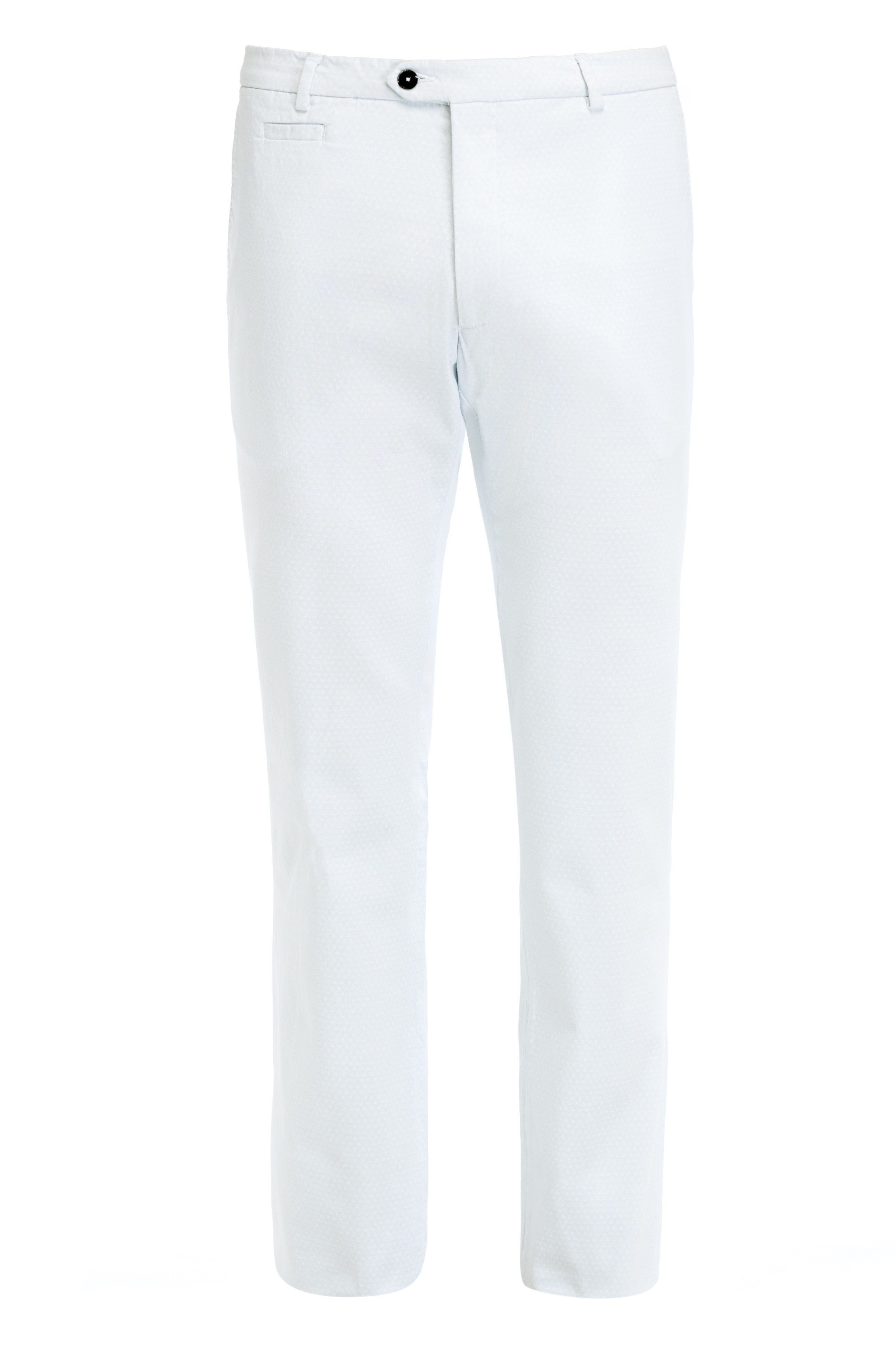 White Textured Chinos