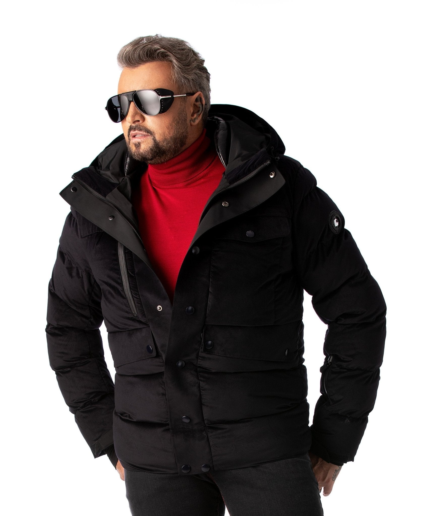 Geaca neagra din catifea - Viggo