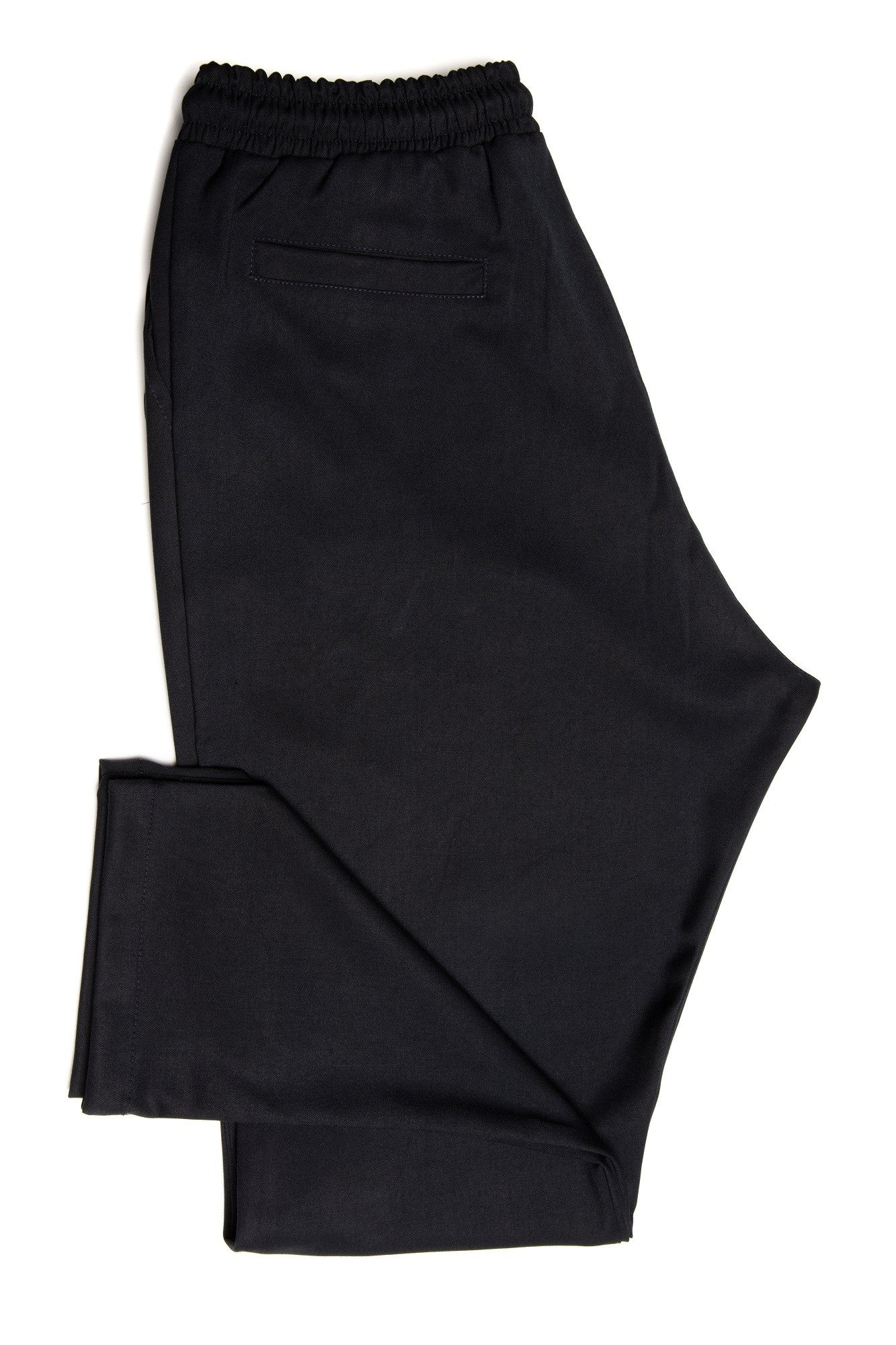 Navy Blue Casual Pants With Lace