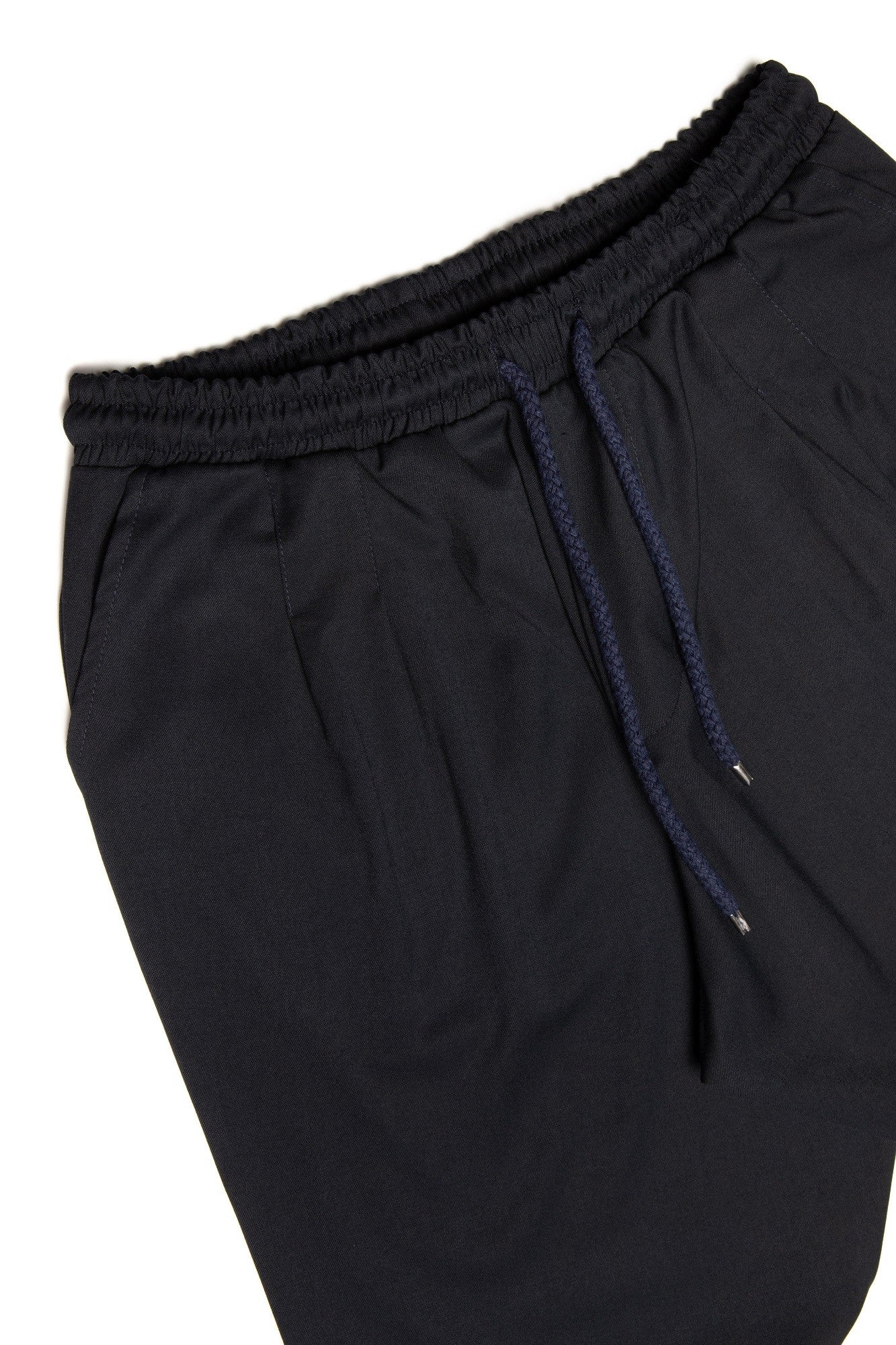 Navy Blue Casual Pants With Lace