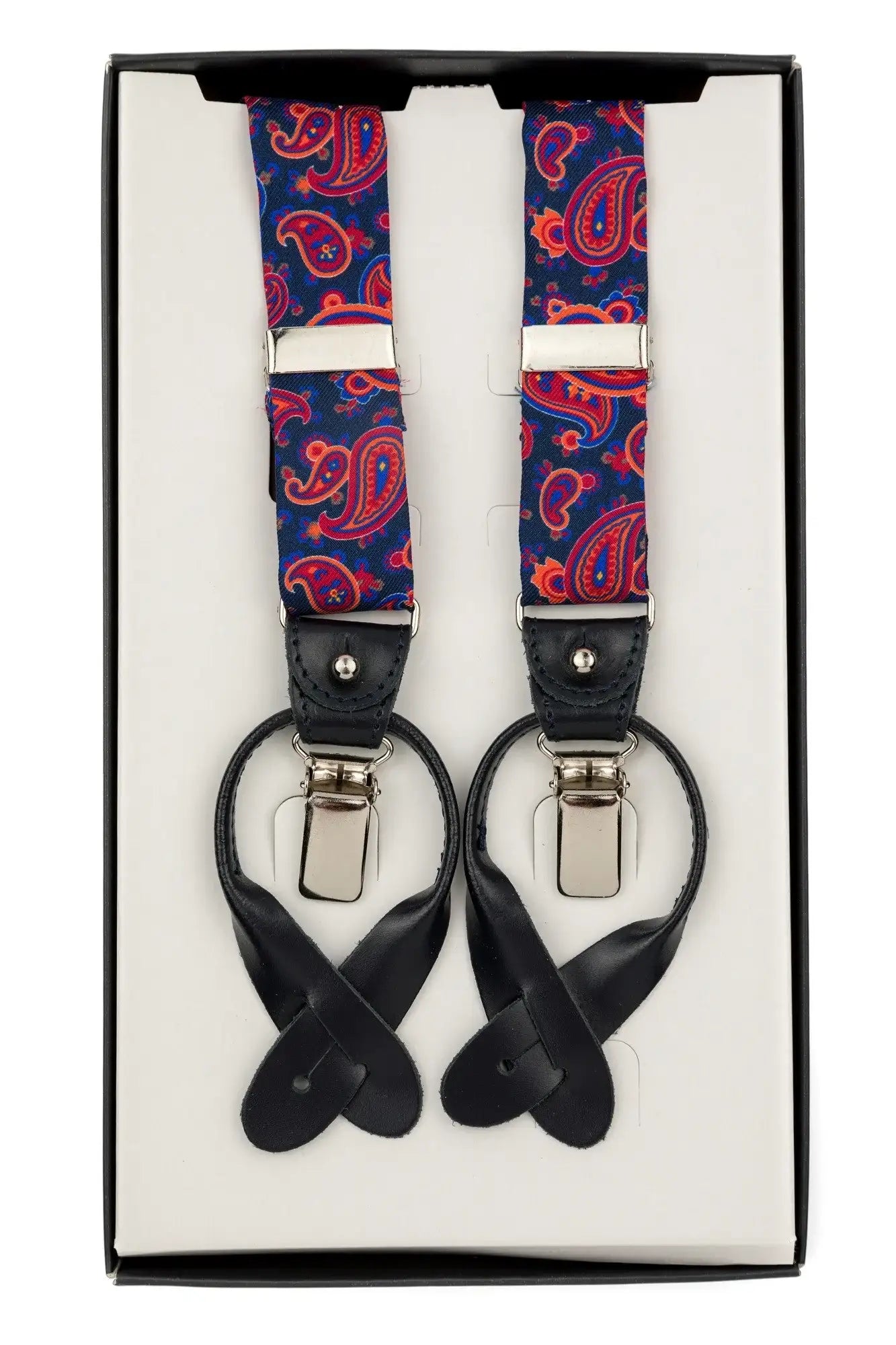 Bretele Bleumarin Cu Model Paisley