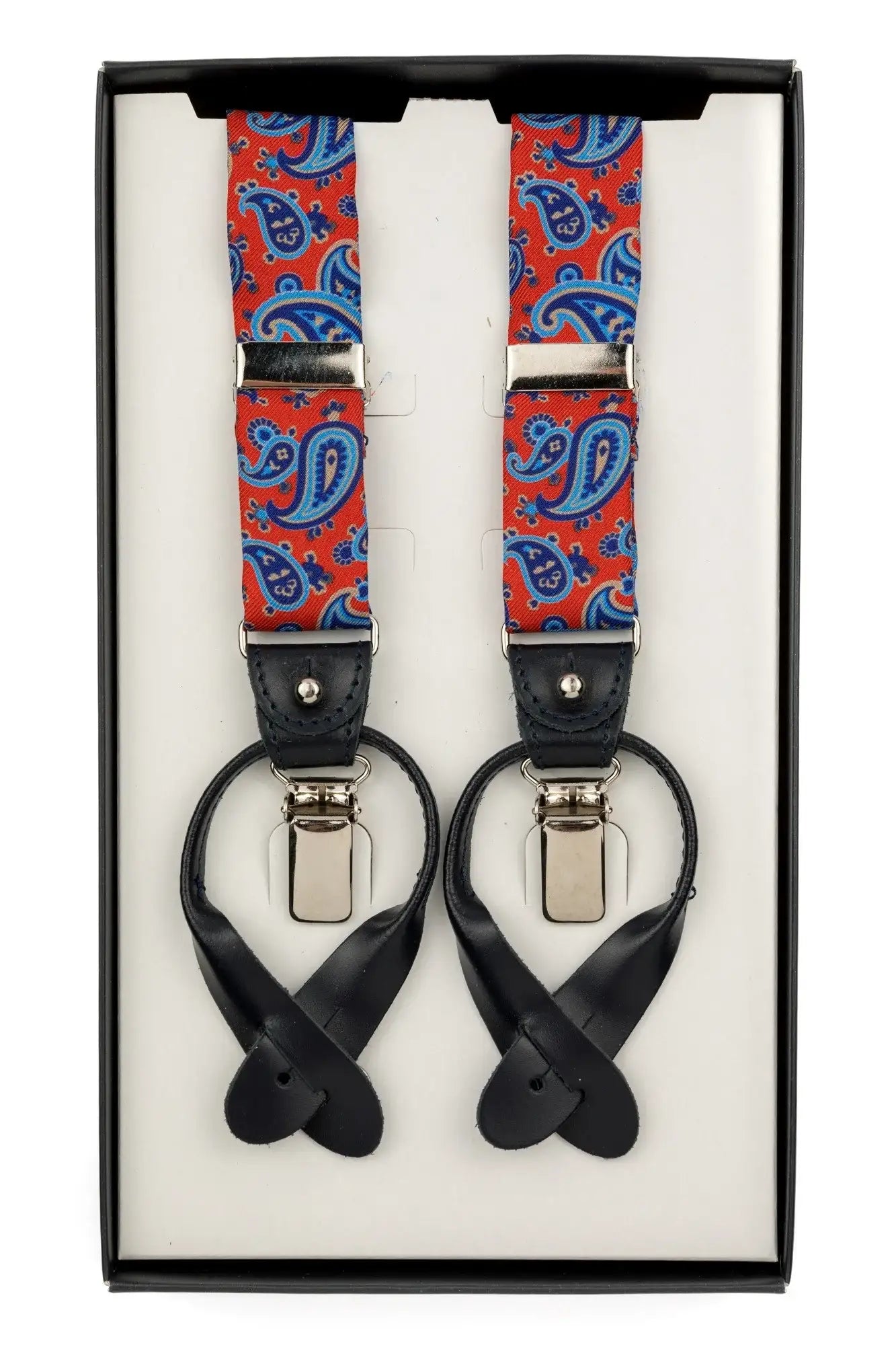 Bretele Rosii Cu Model Paisley