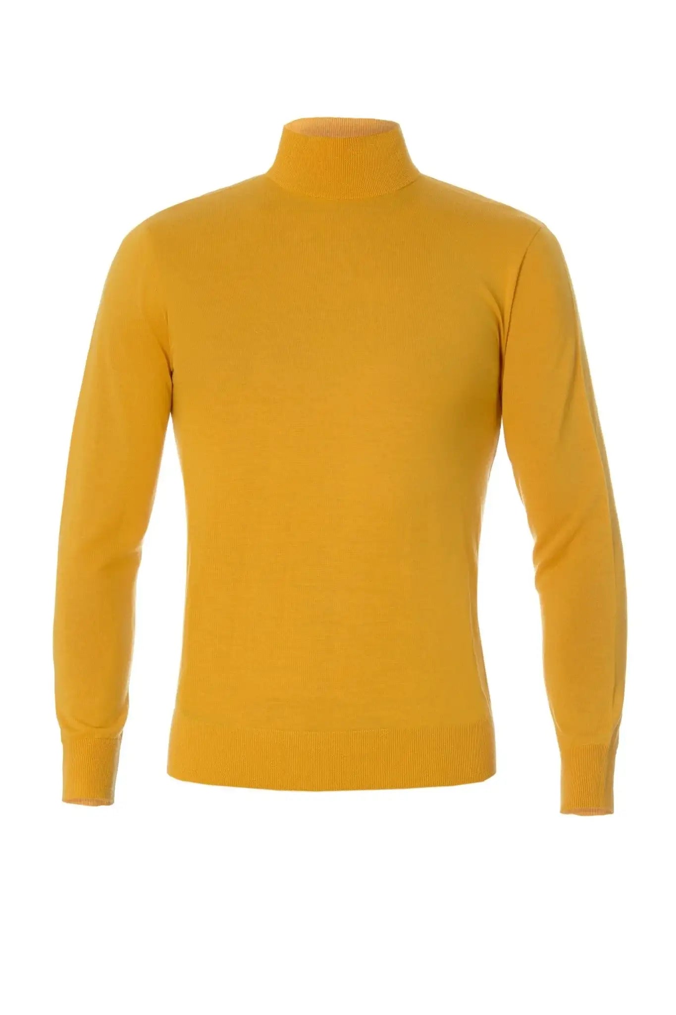 Bluza Pe Gat Galbena Din Lana Merino