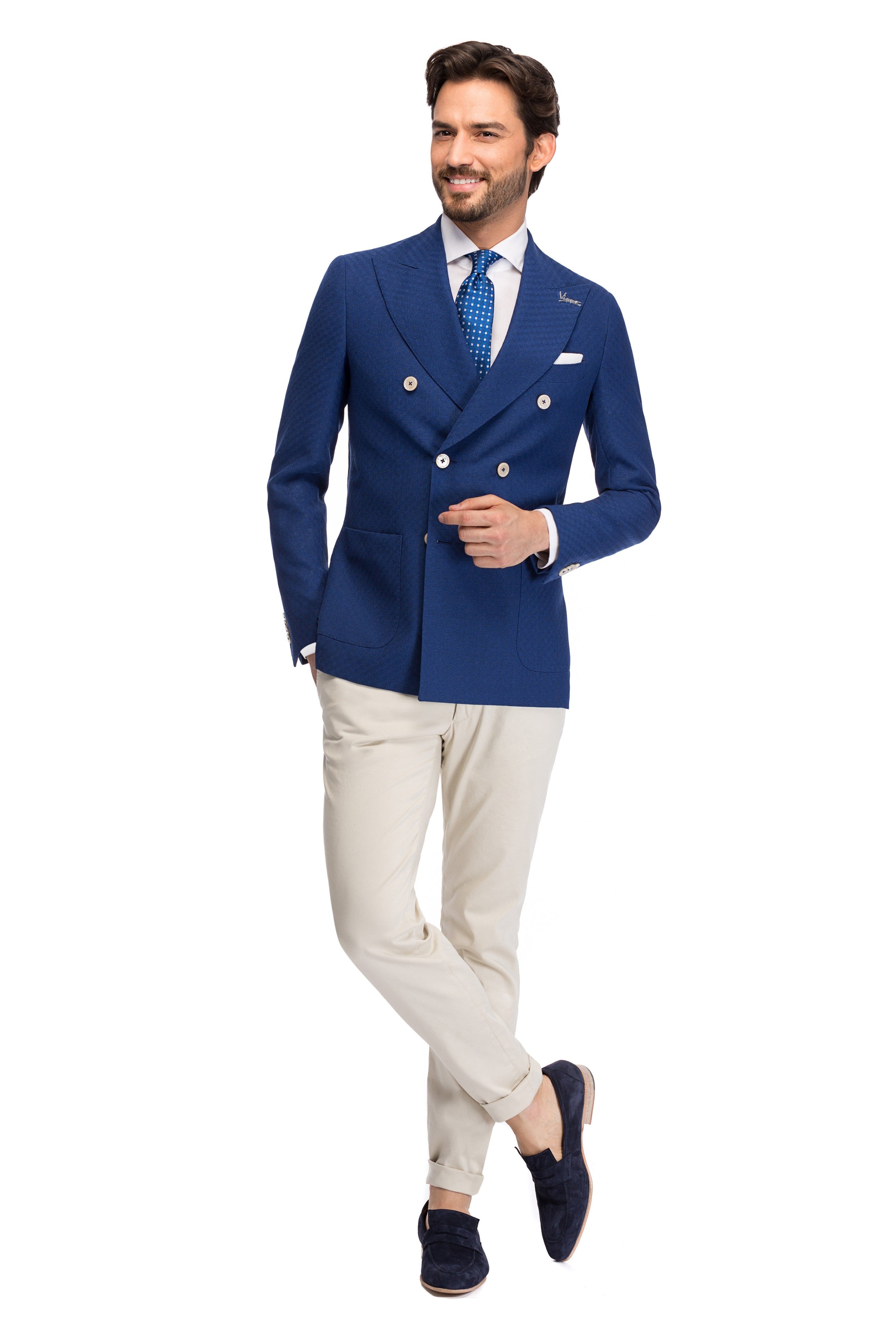 Huxley Blue Textured Jacket