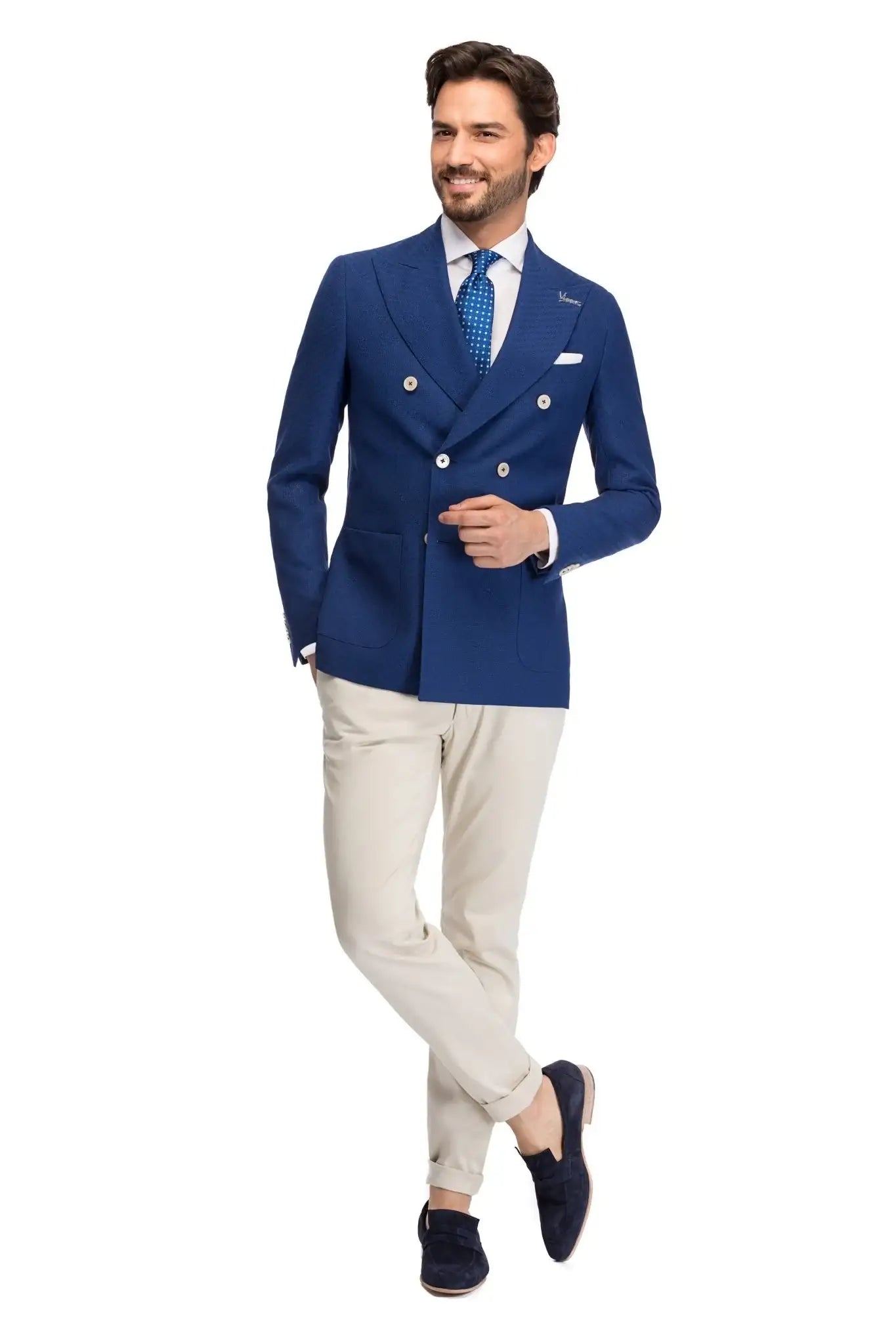 Huxley Blue Textured Jacket