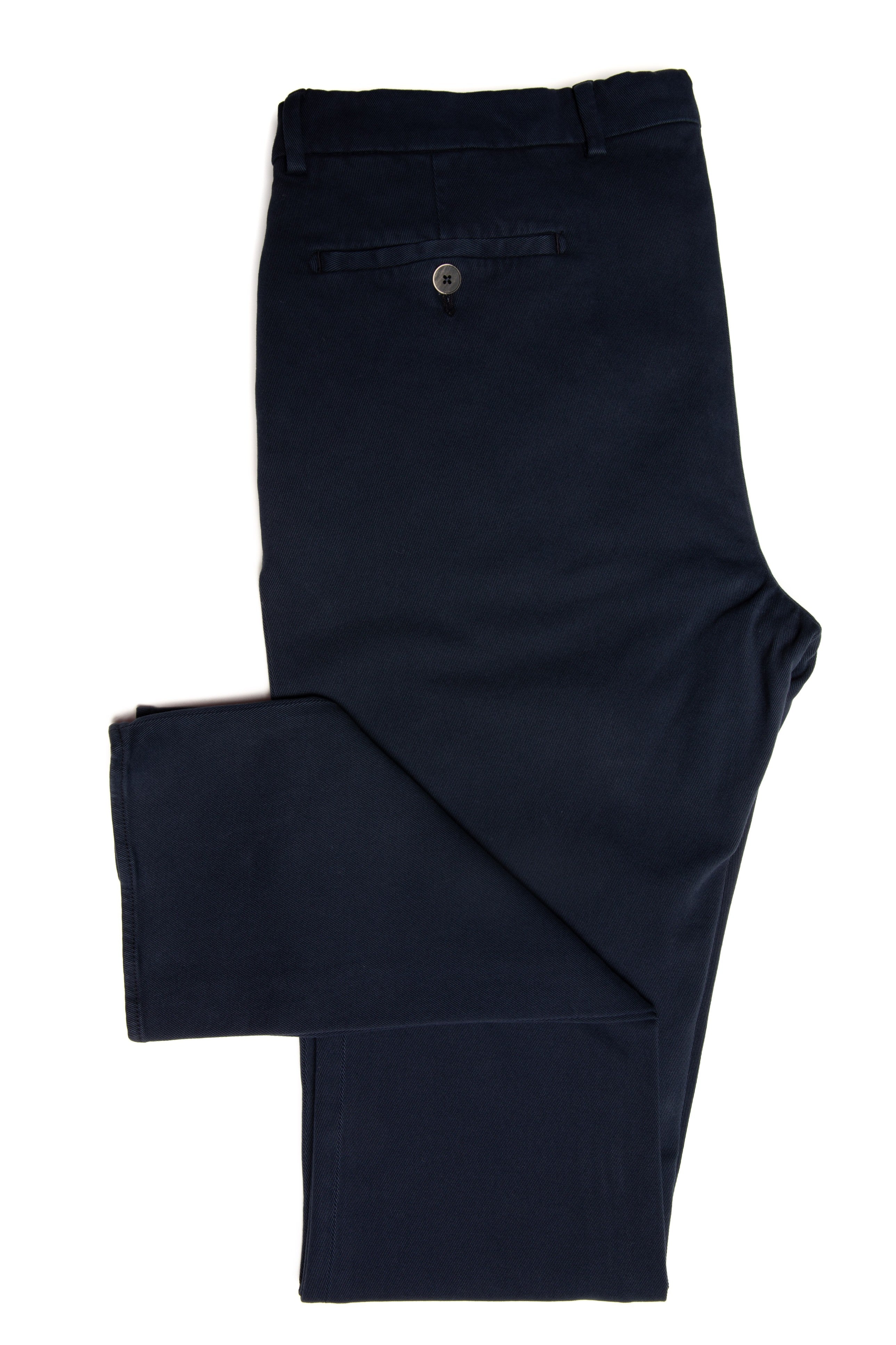 Fine Textured Navy Blue Chinos
