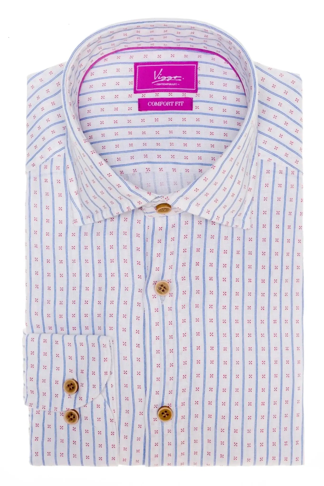 Camasa In Cu Floricele Si Dungi