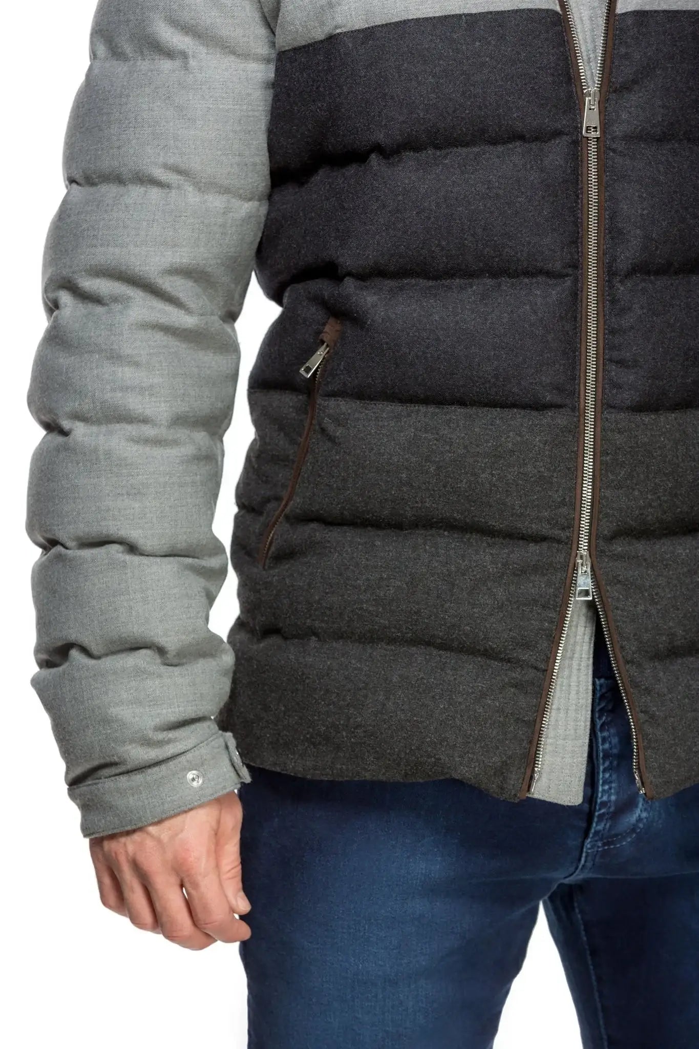 Bicolor Goose Down Jacket