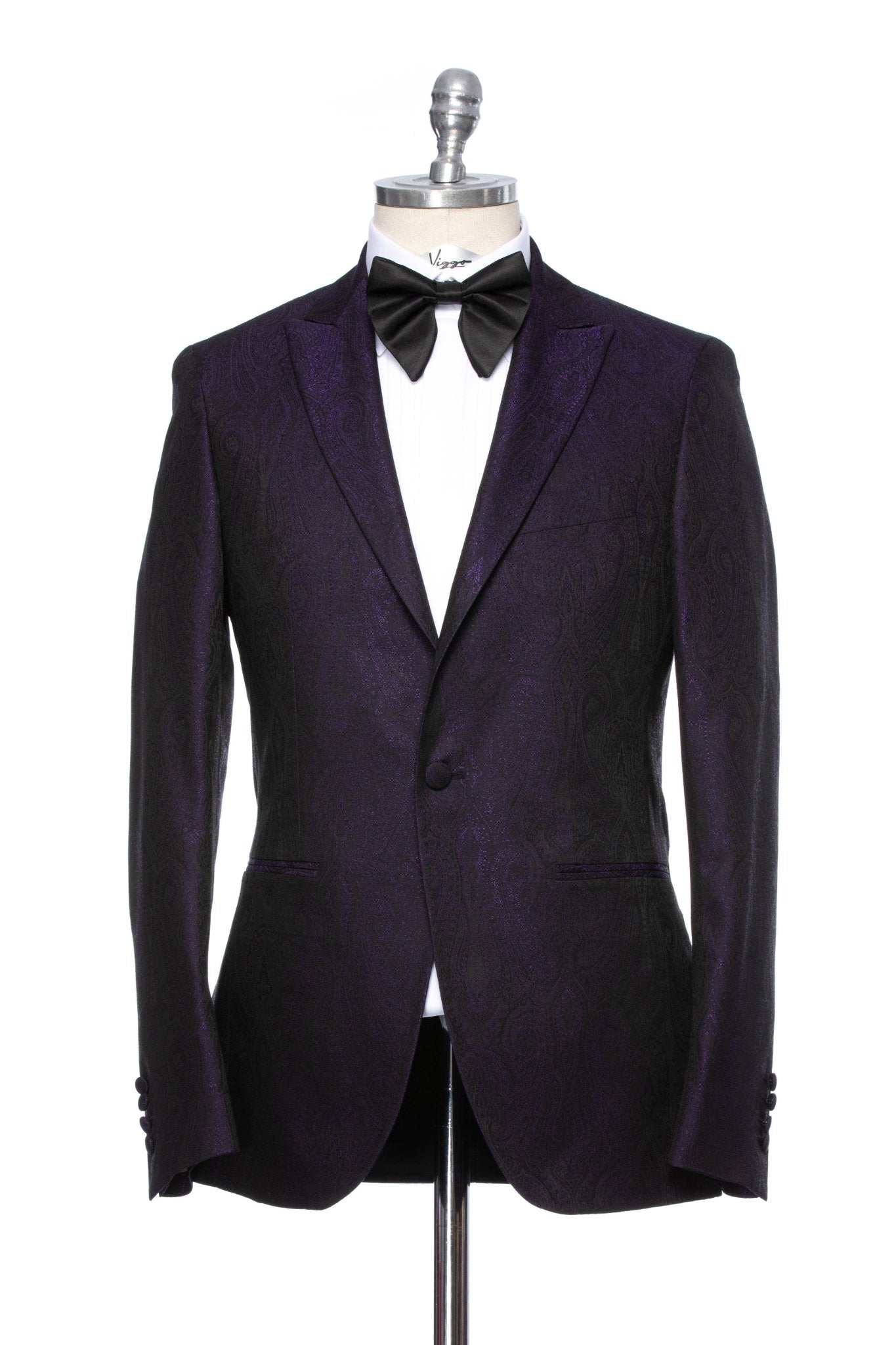 Sacou smoking jaquard paisley mauve - Viggo