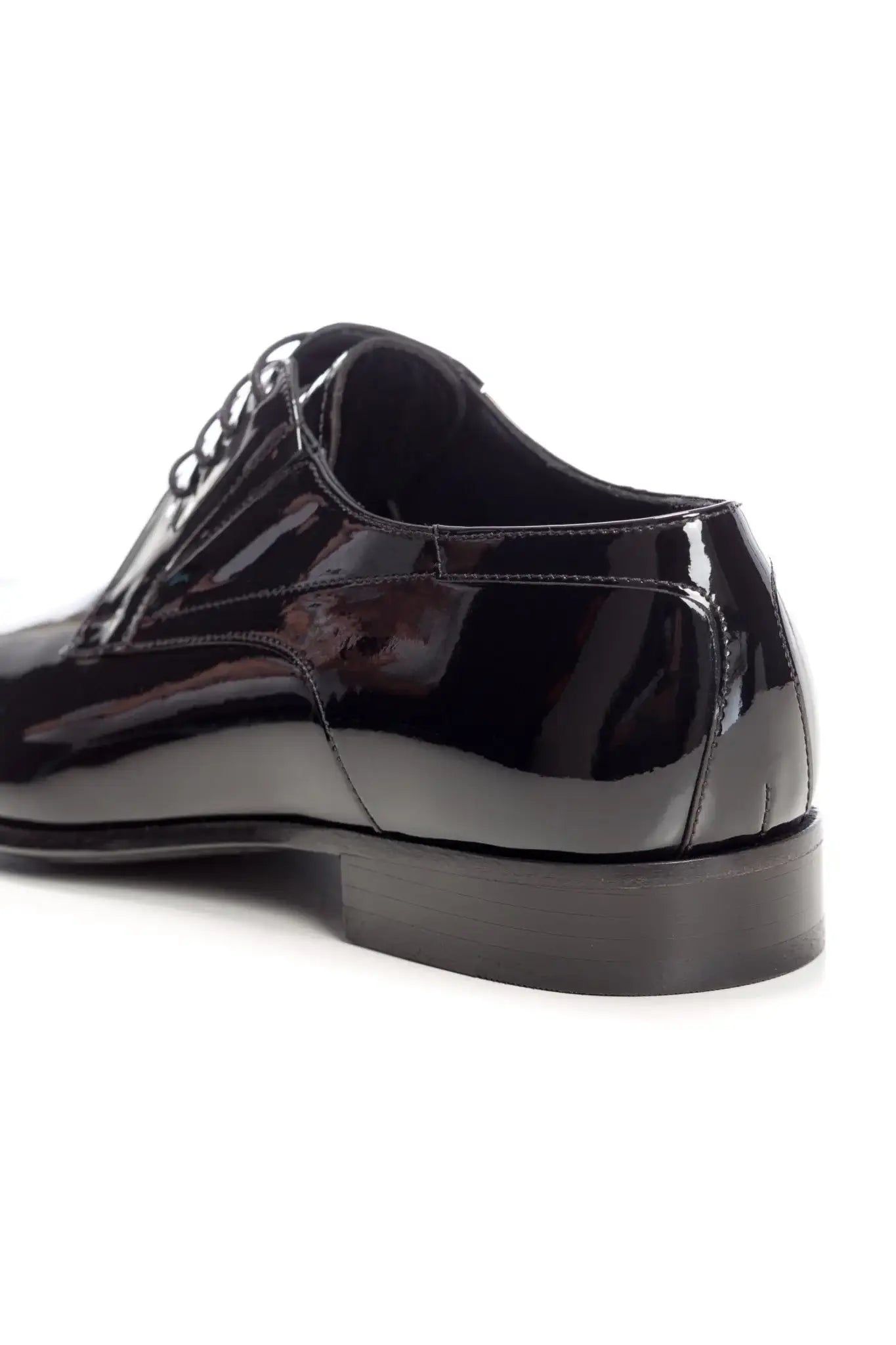 Pantofi Smoking Piele Lacuita Negri