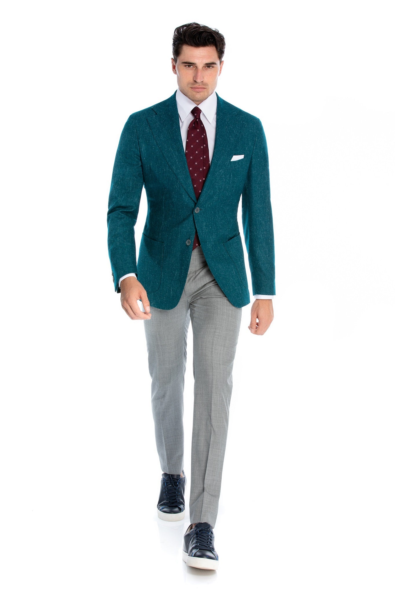 Pantalon Business Gri din Lana