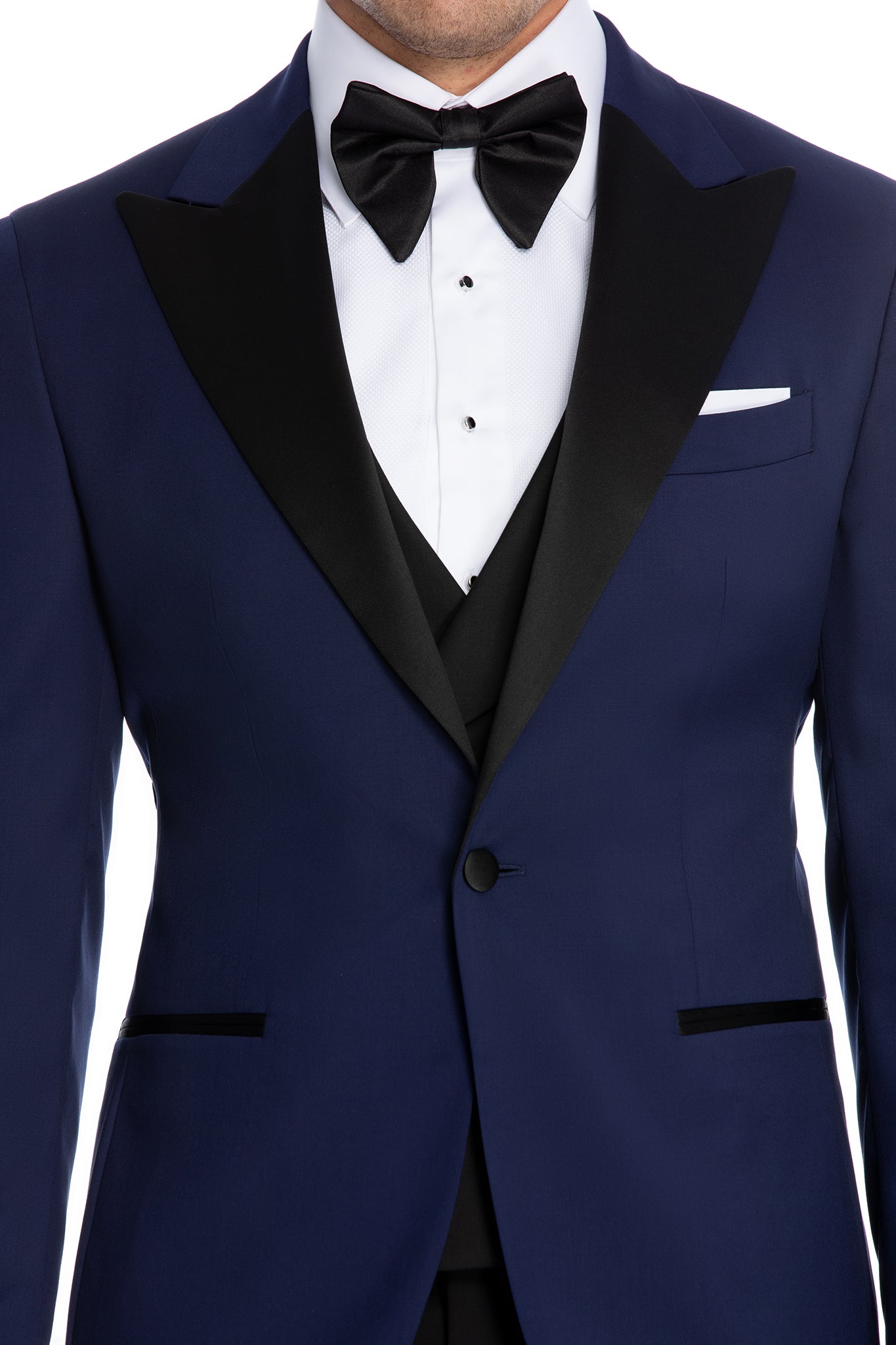 Smoking navy cu rever contrastant