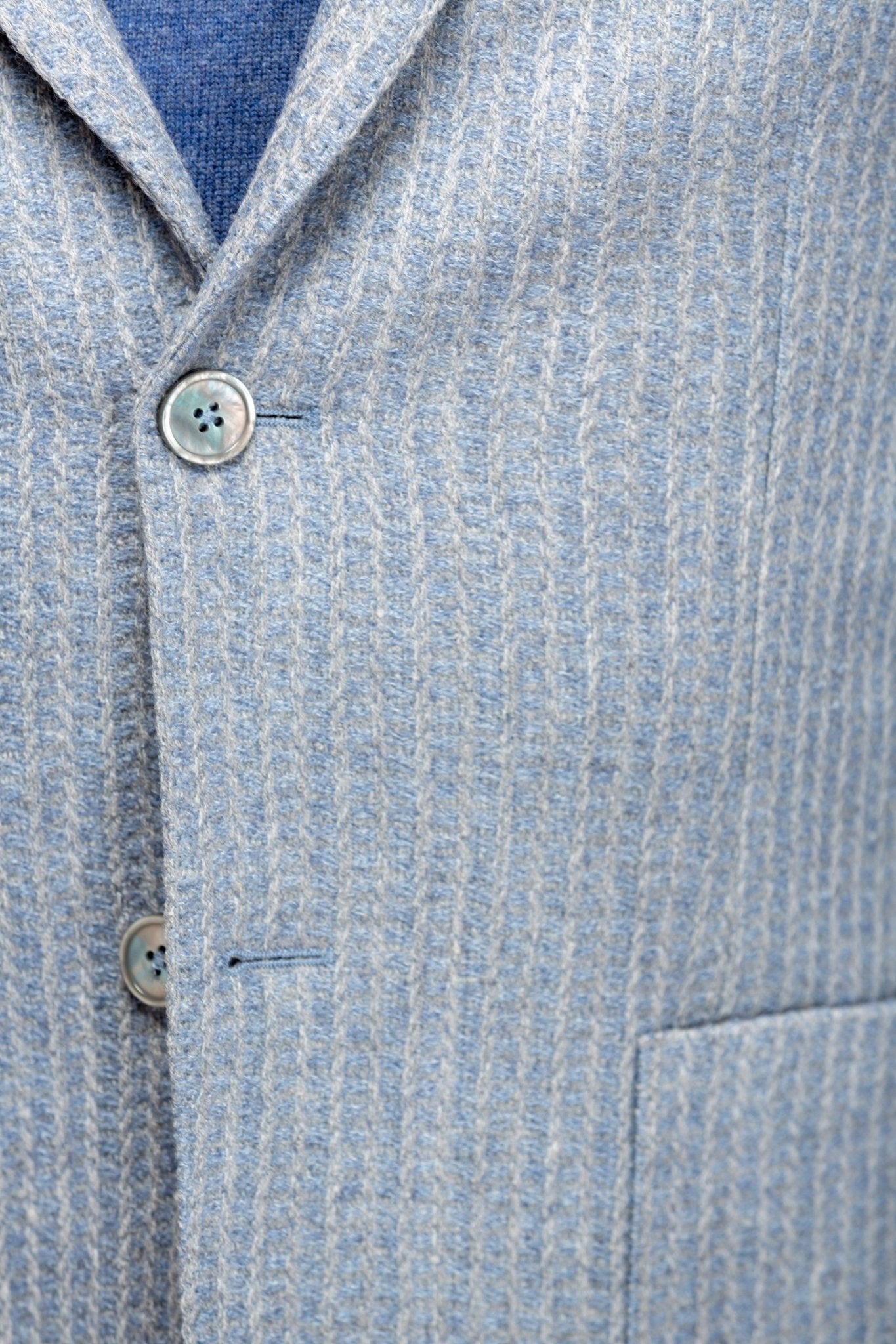 Sacou albastru cu dungi, slim fit - Viggo