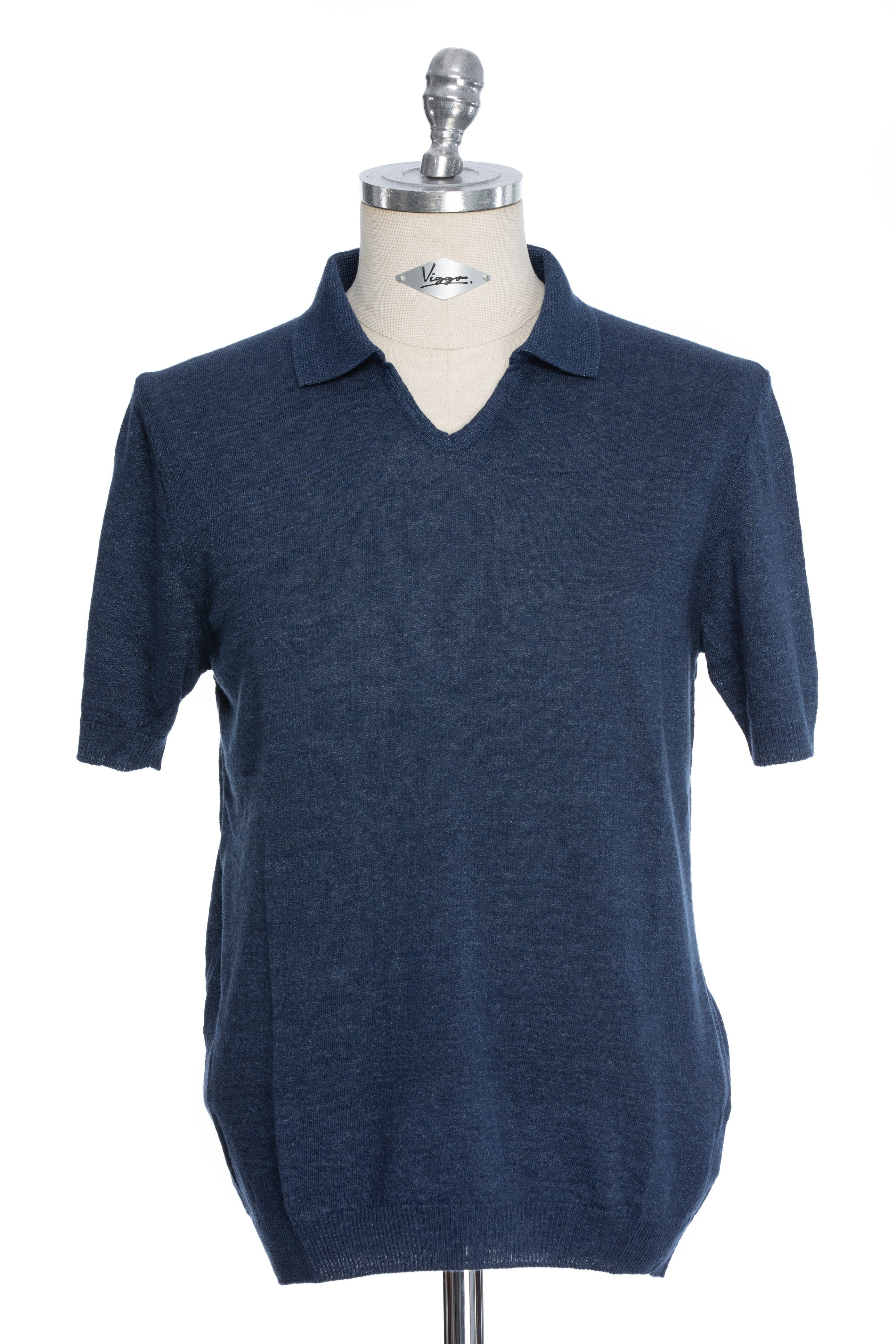 Tricou casual bleumarin cu guler polo