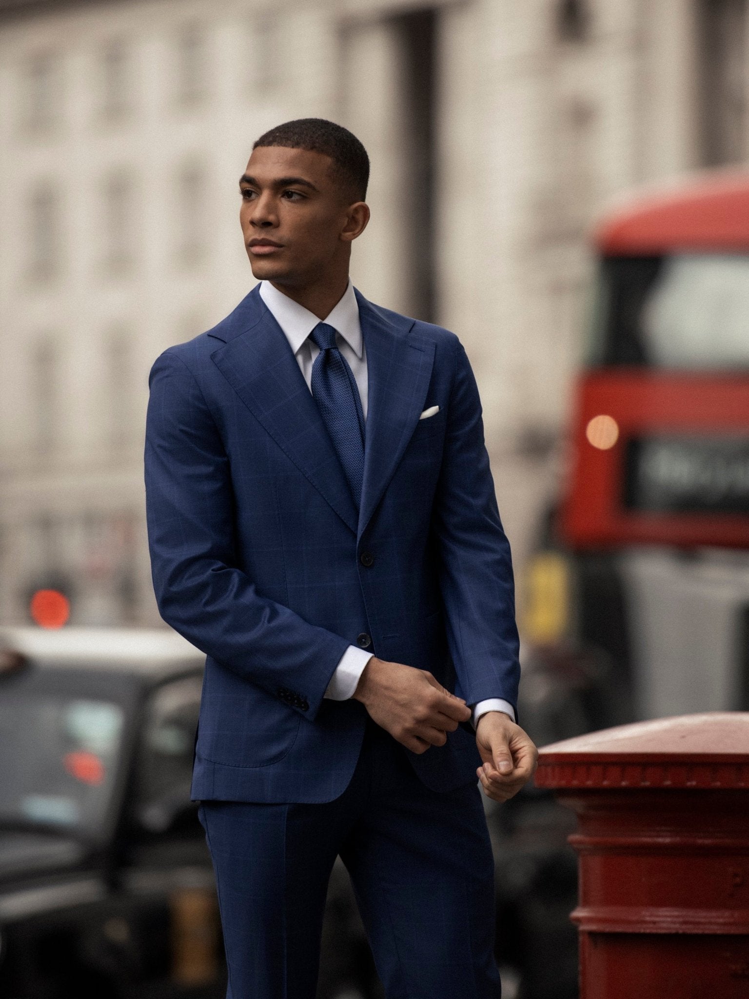 Costum tesatura Tallia Di Delfino, carouri ton pe ton - Viggo