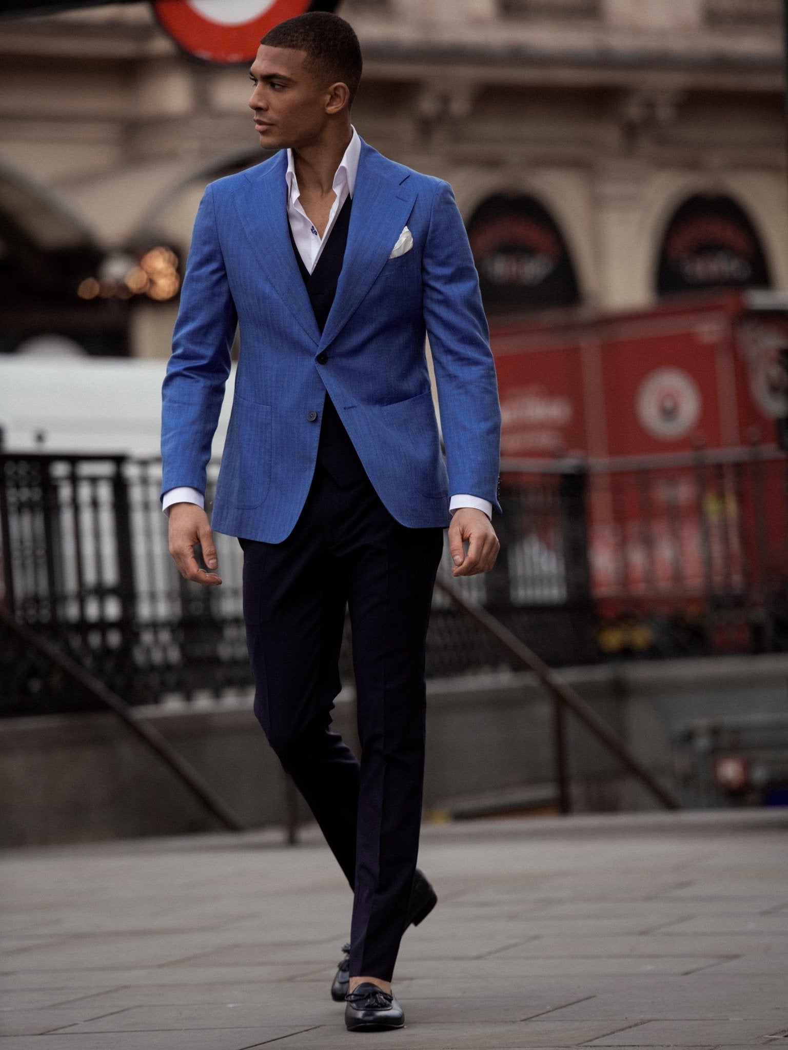 Pantaloni business albastru inchis - Viggo