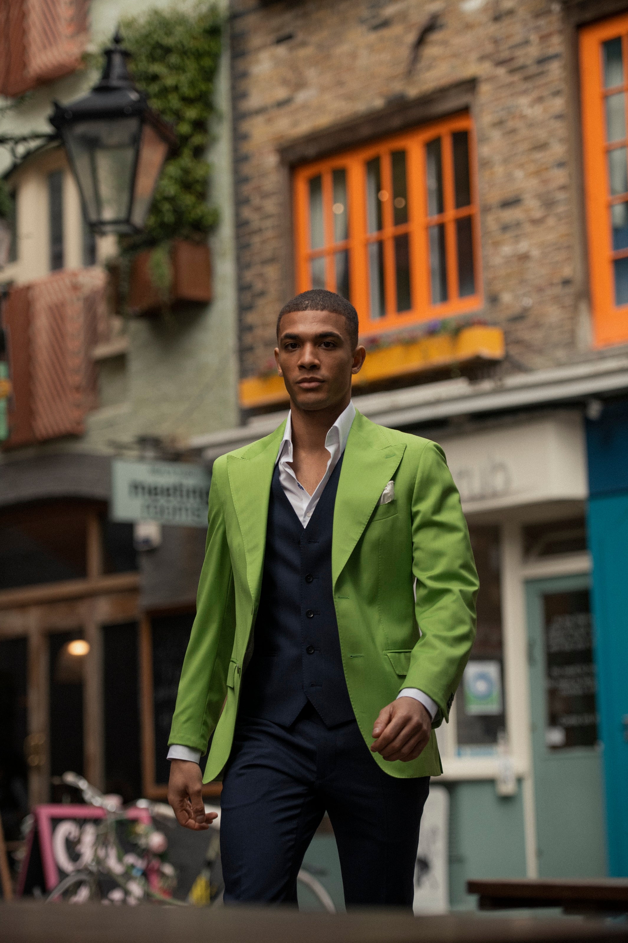 Green tailored fit jacket