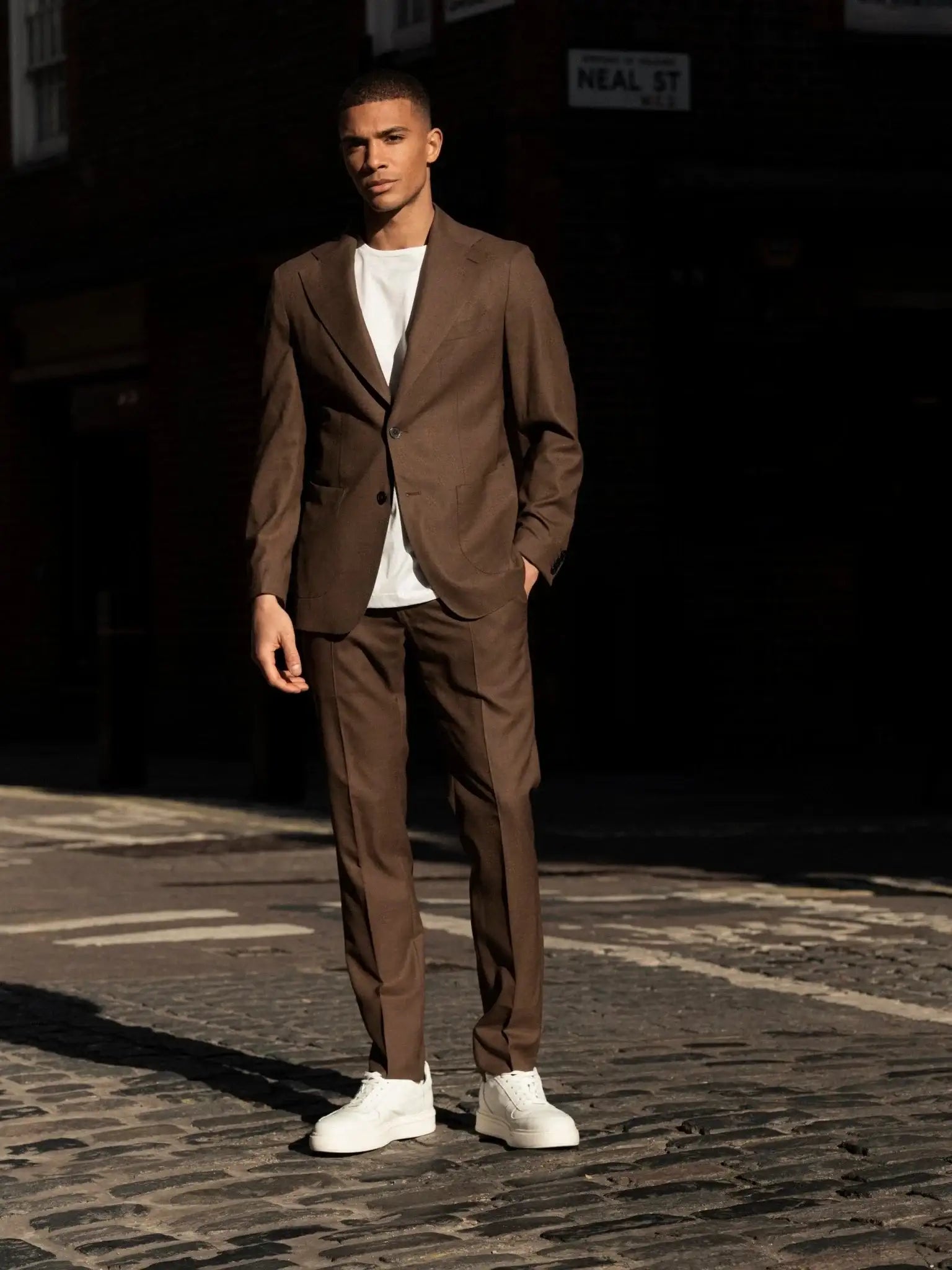 Costum tesatura Tallia di Delfino maro, tailored fit