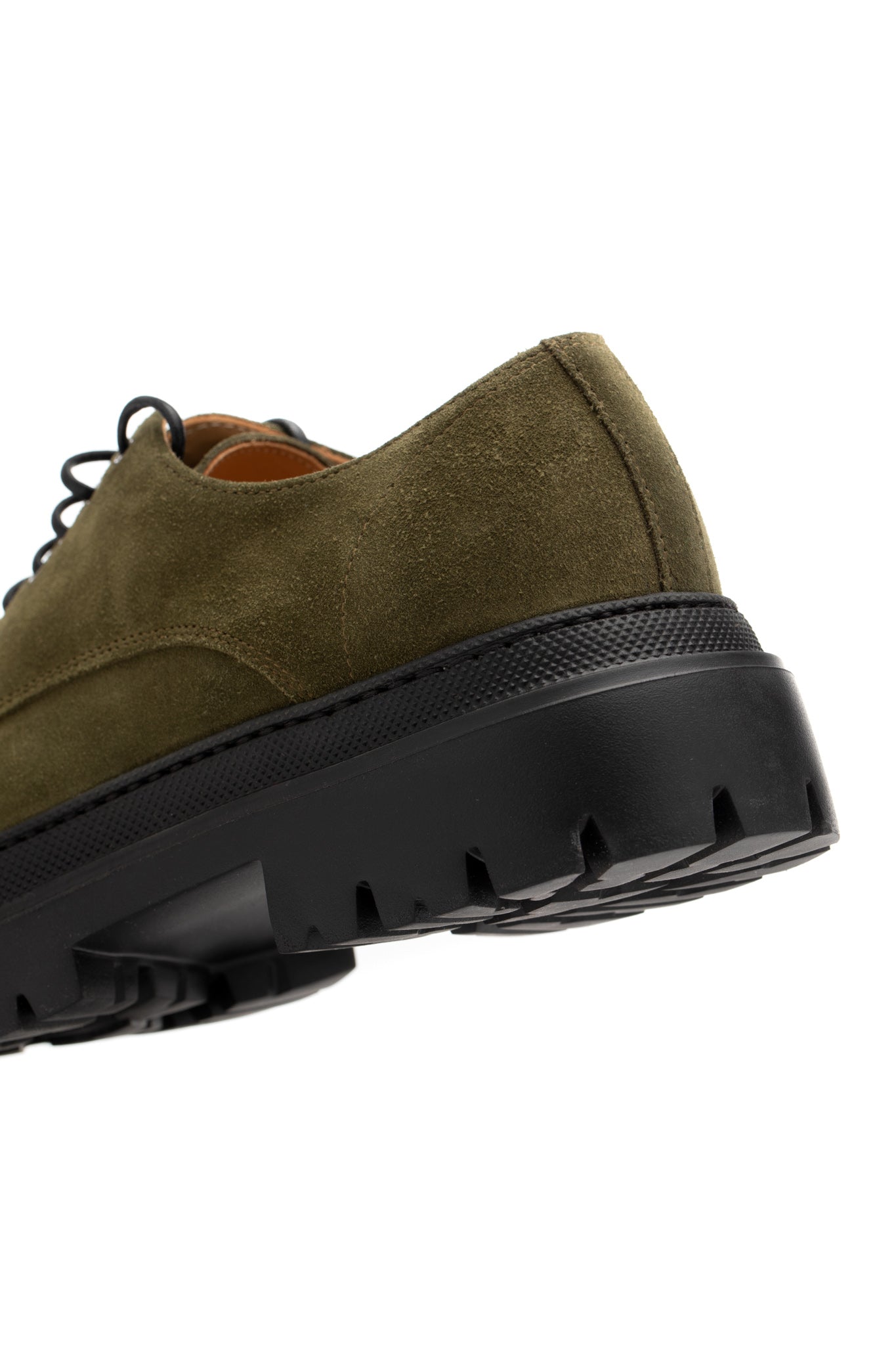 Pantofi derby khaki cu talpa trekking