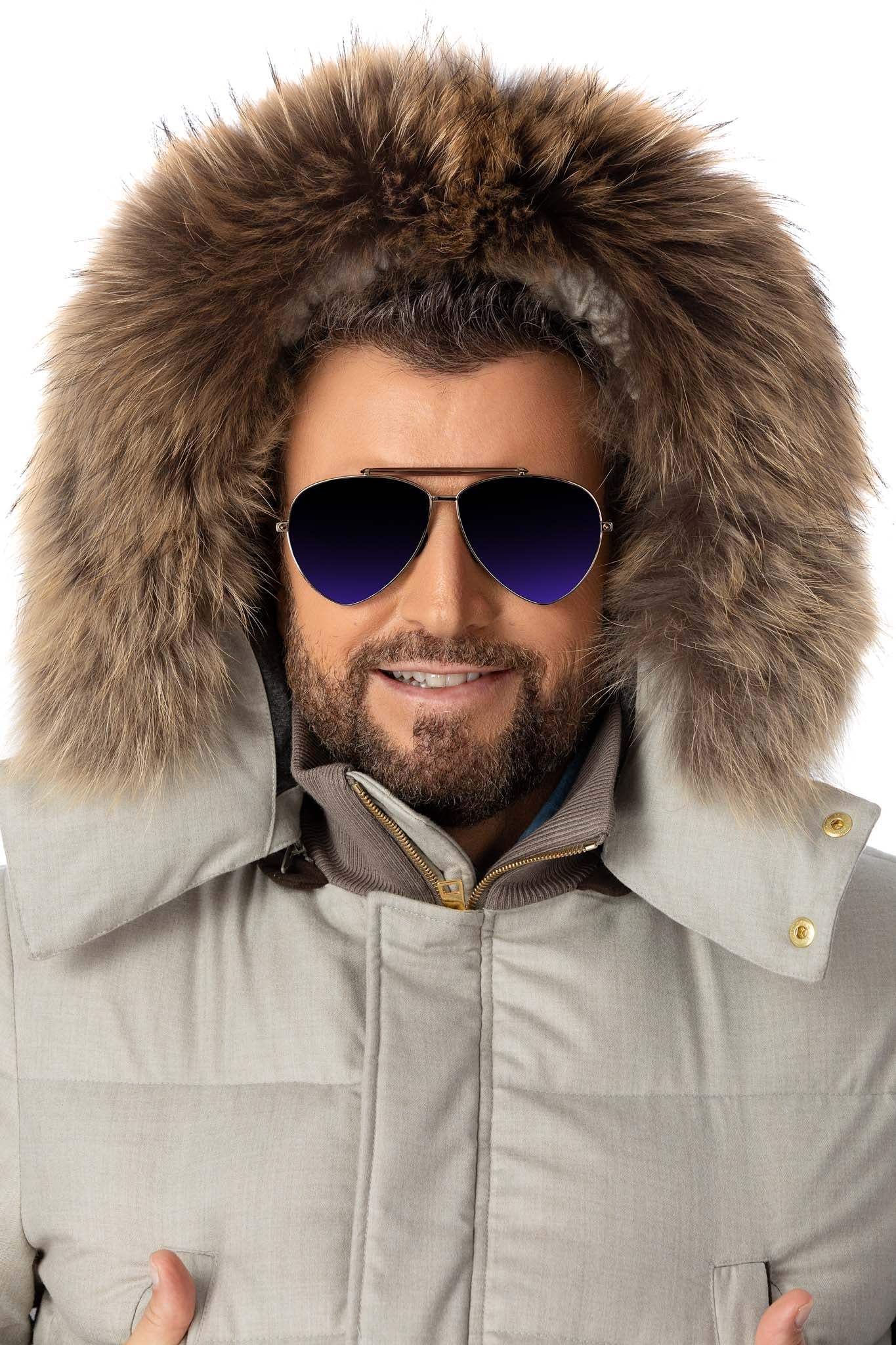 Parka impermeabila din lana virgina si puf