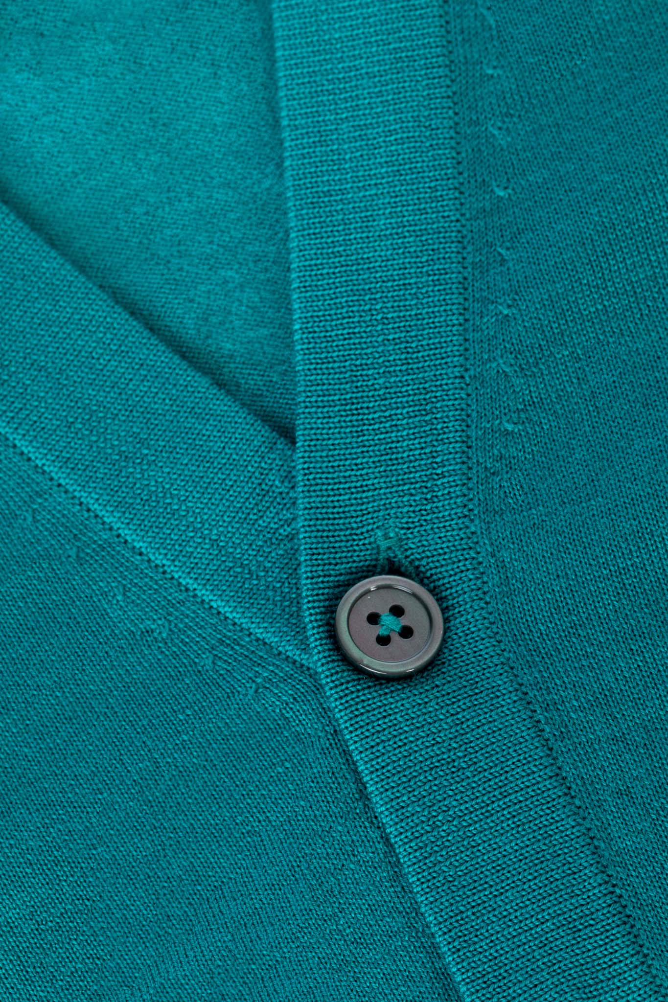 Cardigan turquoise din lana merino - Viggo