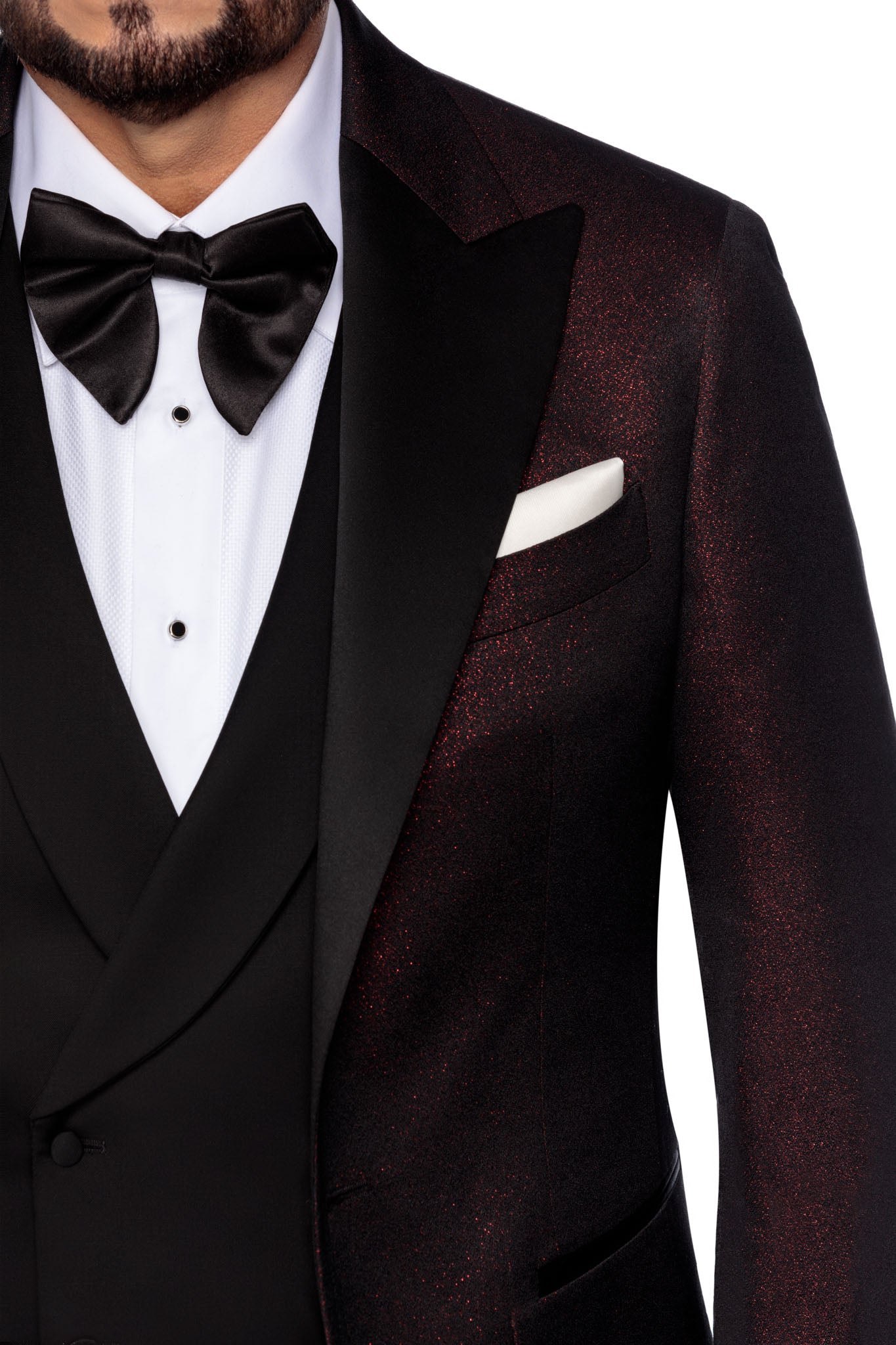 Sacou smoking bordeaux metalizat