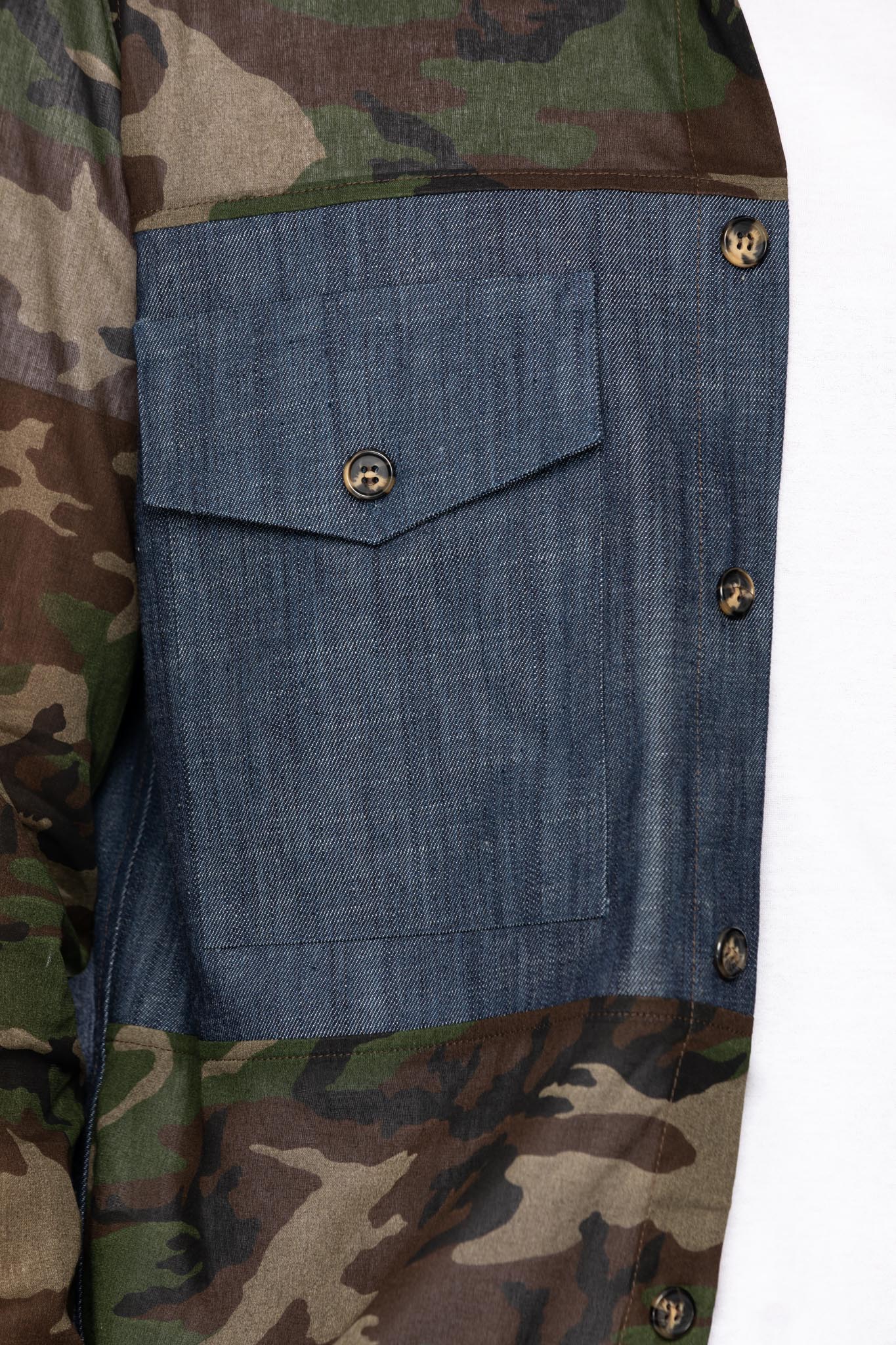 Camasa army cu insertii denim - Viggo