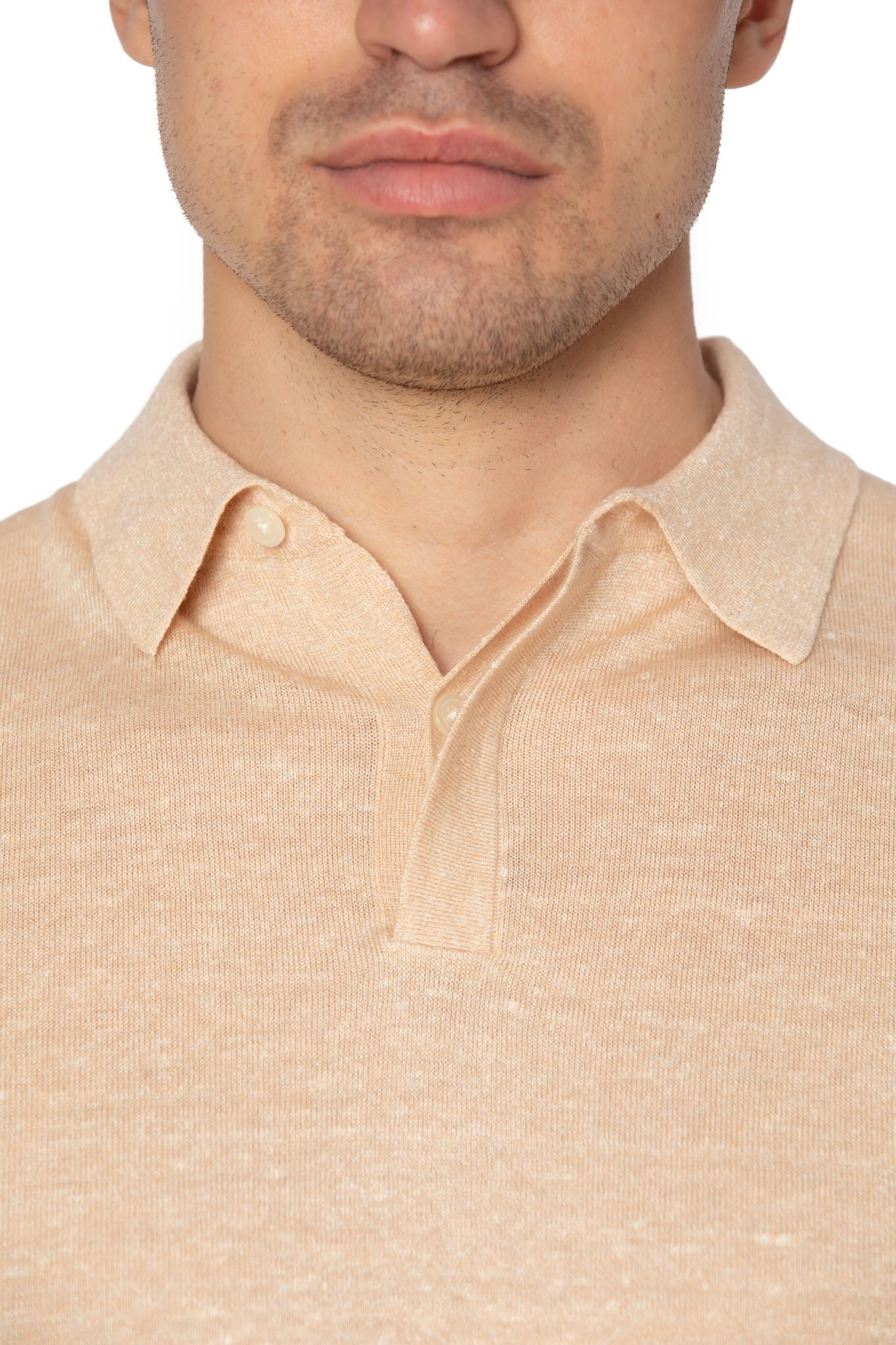 Tricou polo din lana merino si in - Viggo