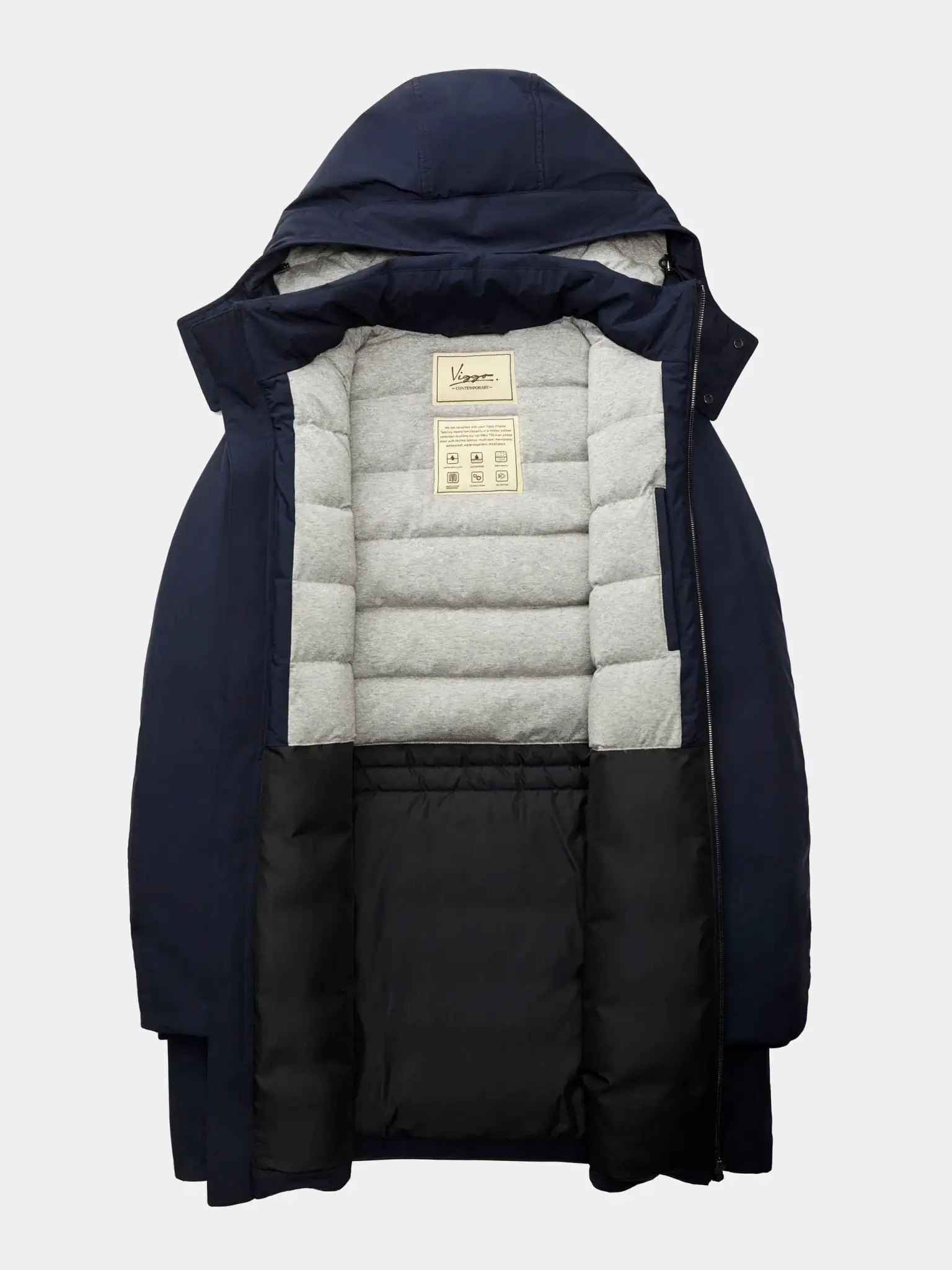 Parka navy din puf