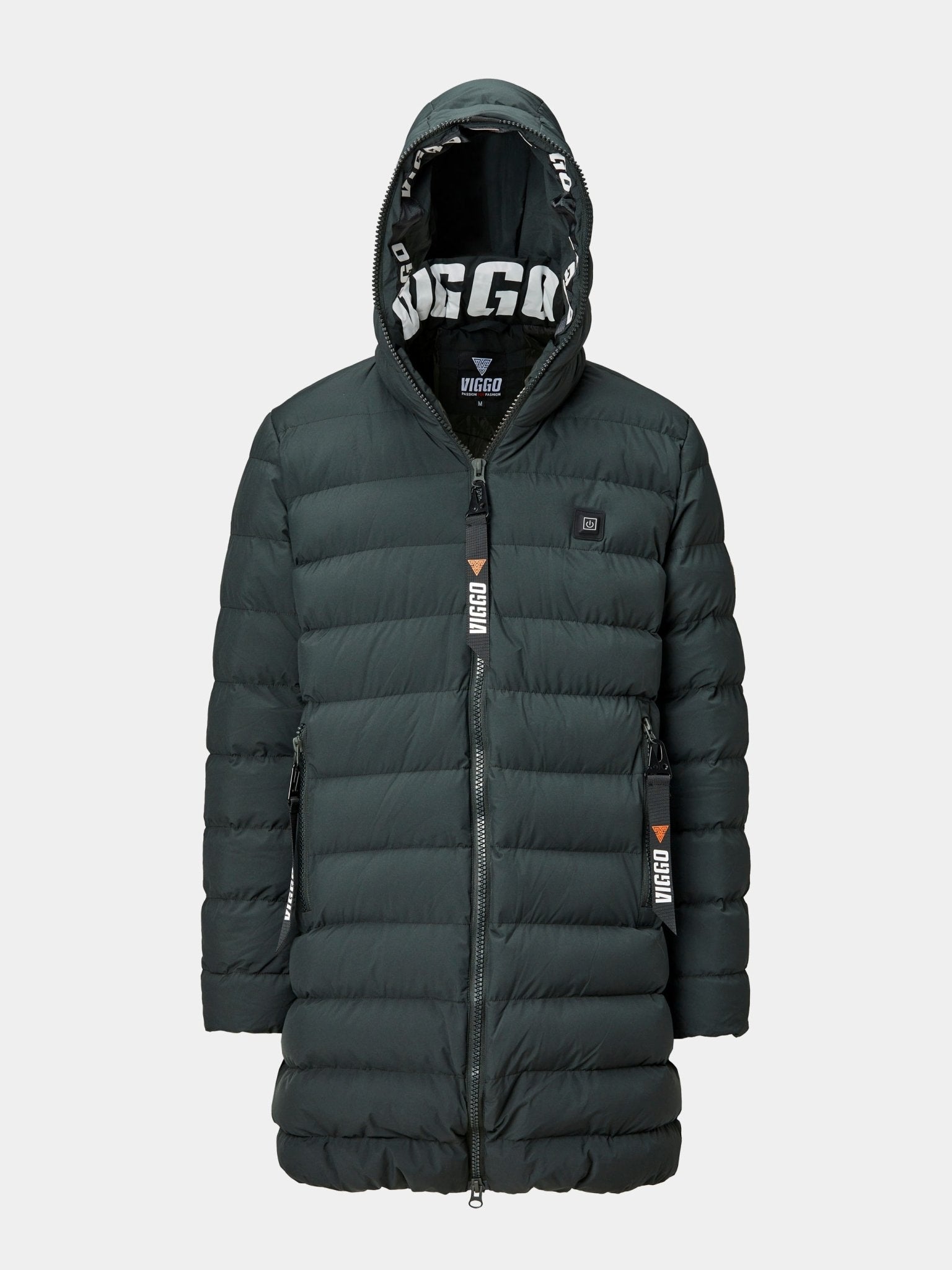 Geaca khaki lunga cu incalzire si accesorii detasabile - Viggo