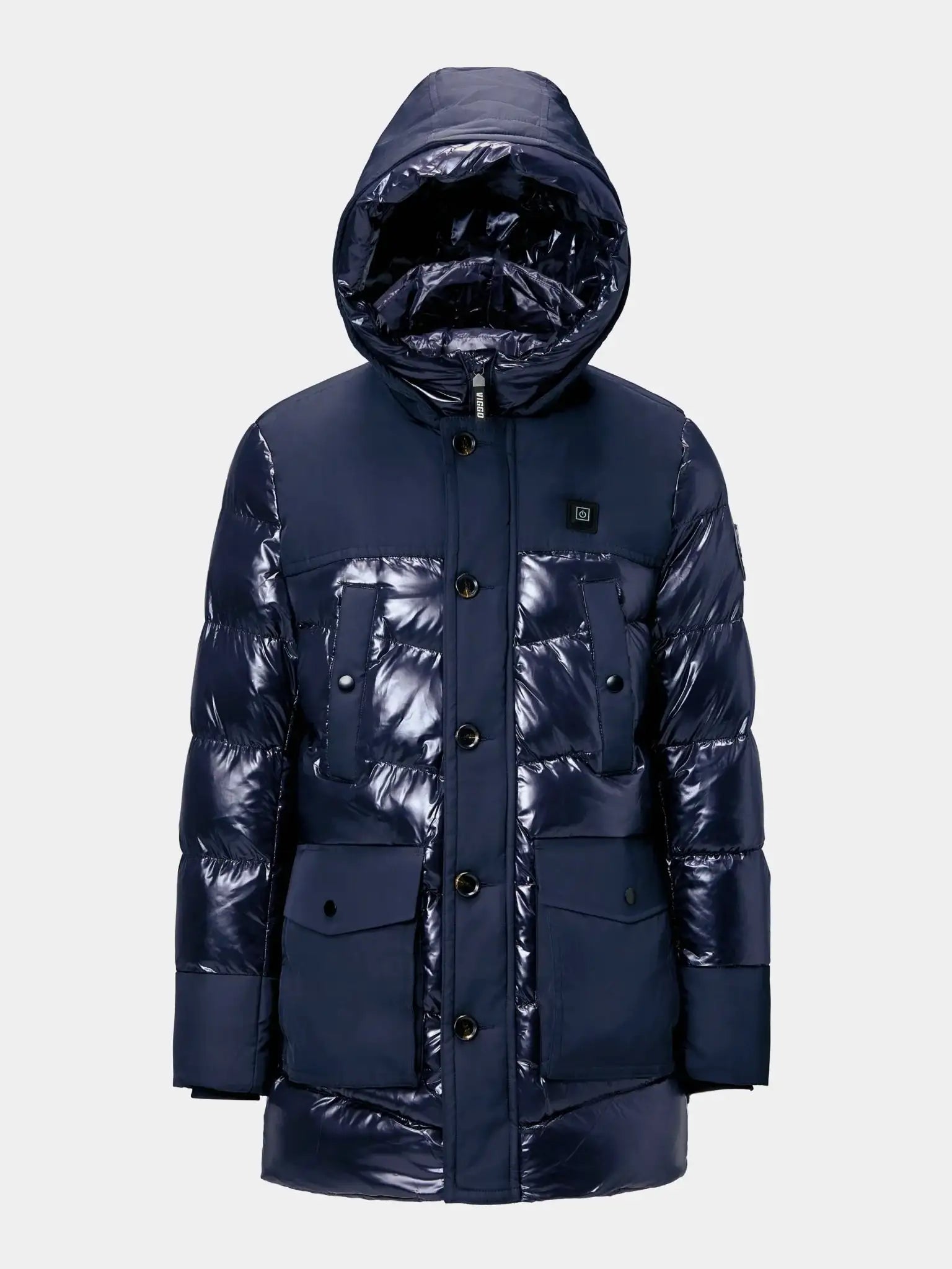 Geaca navy lunga, cu incalzire