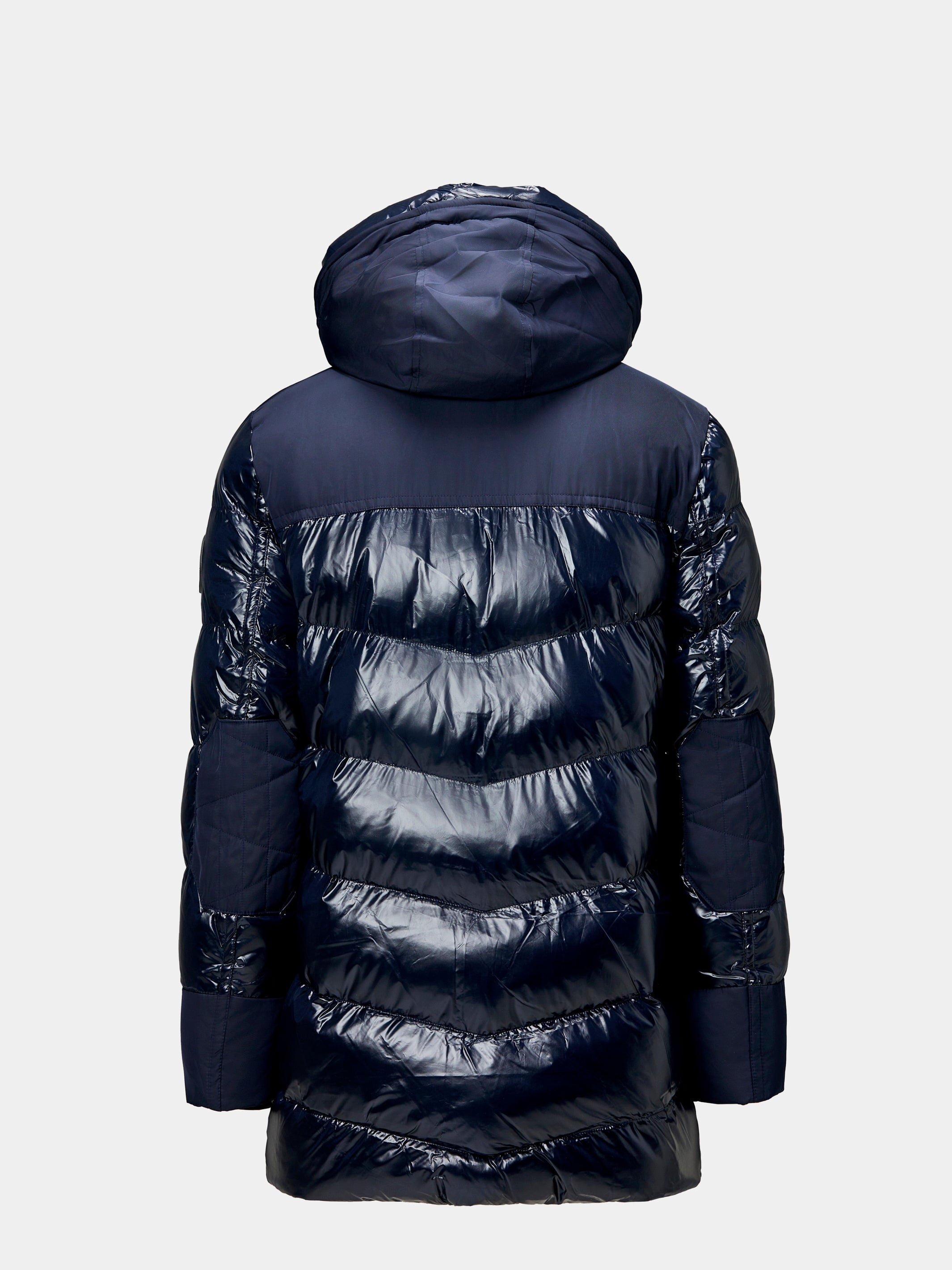 Long navy jacket, with heating