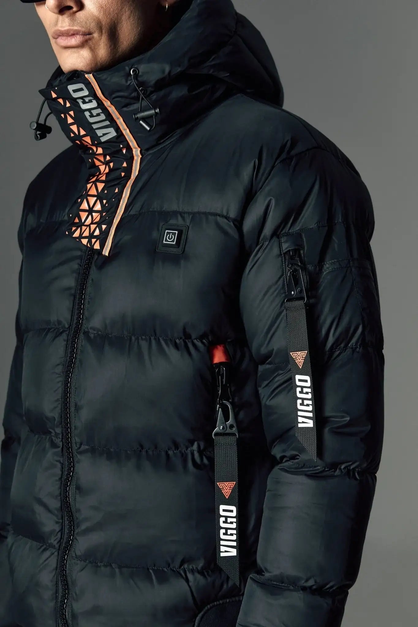 Geaca neagra cu incalzire si accesorii detasabile - Viggo