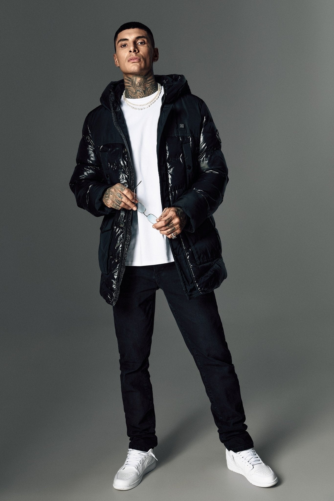 Geaca neagra lunga, cu incalzire - Viggo