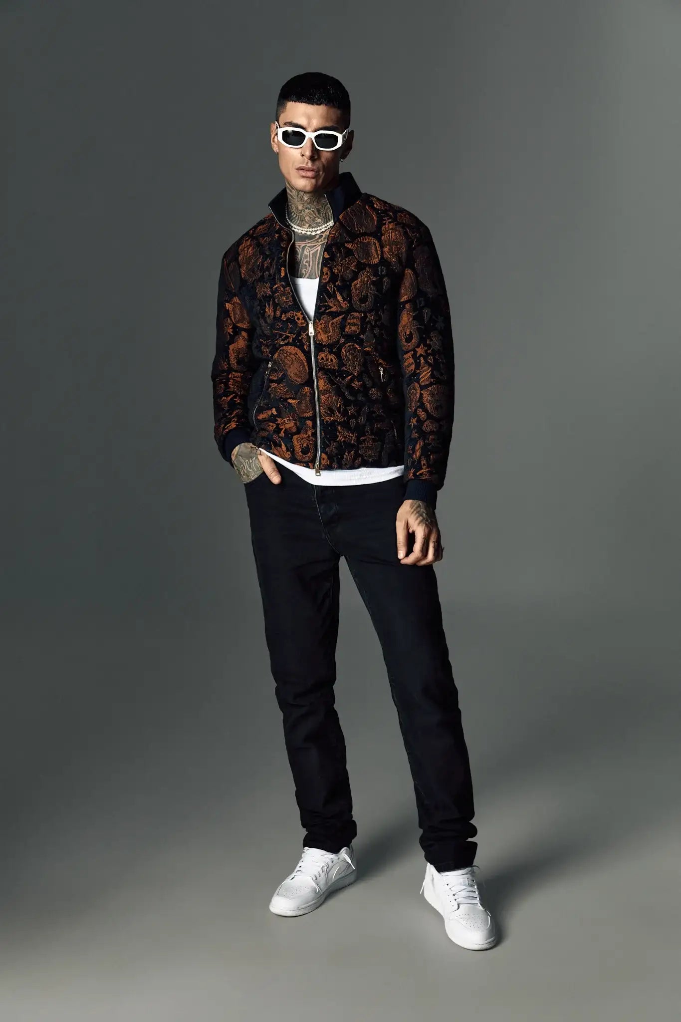 Bomber catifea navy