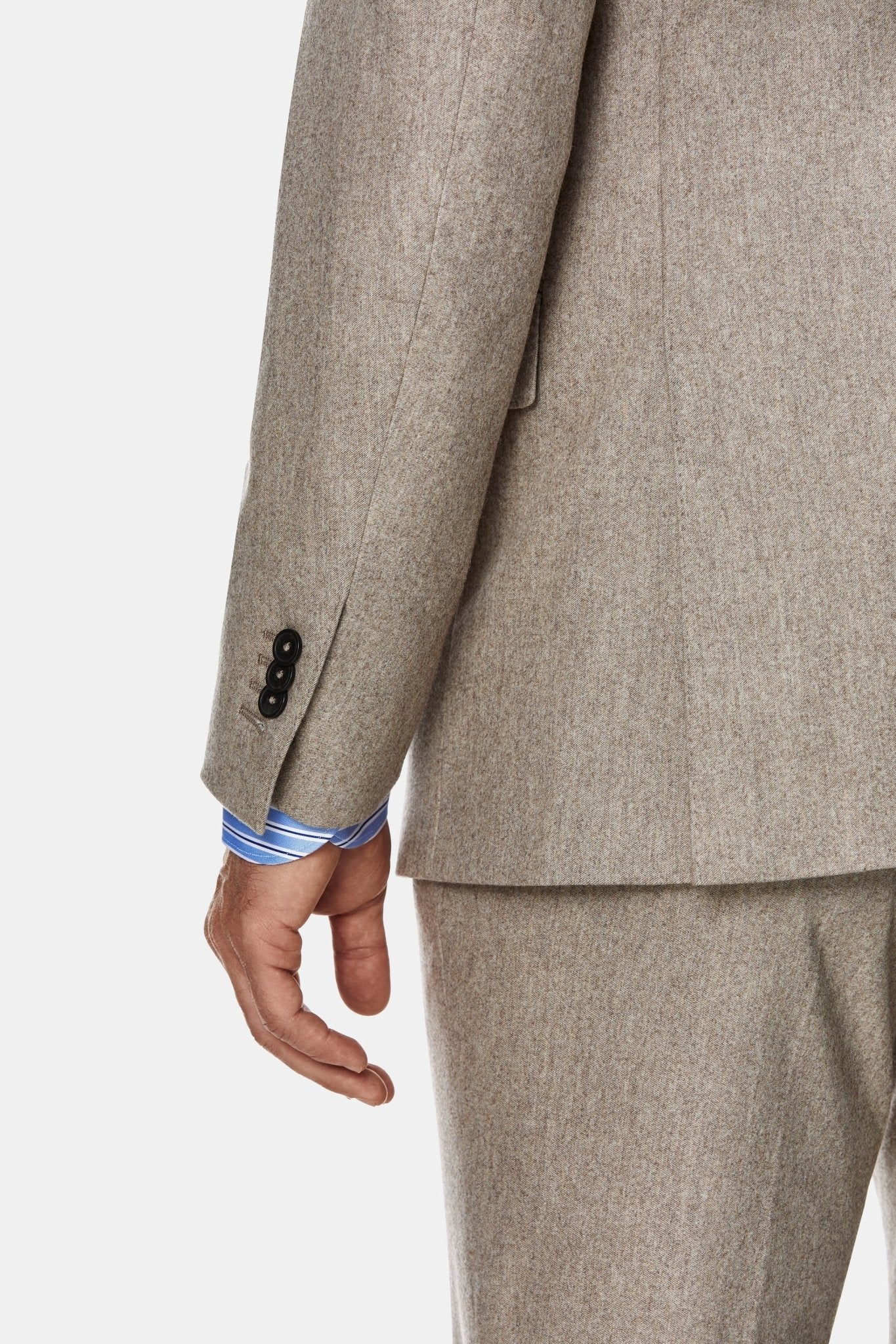 Costum tesatura TG di Fabio, flanel beige, texturat - Viggo