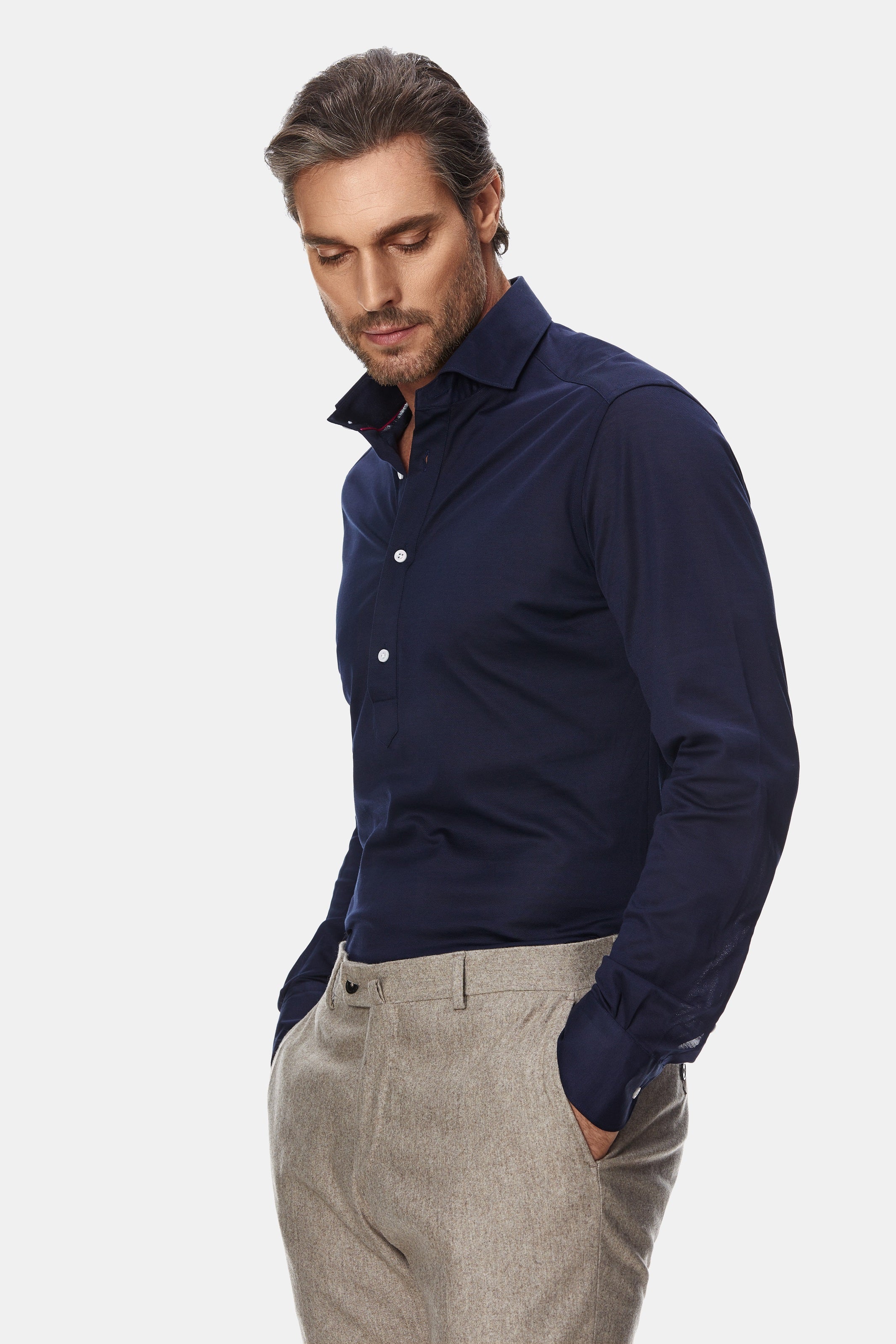 Navy popover shirt