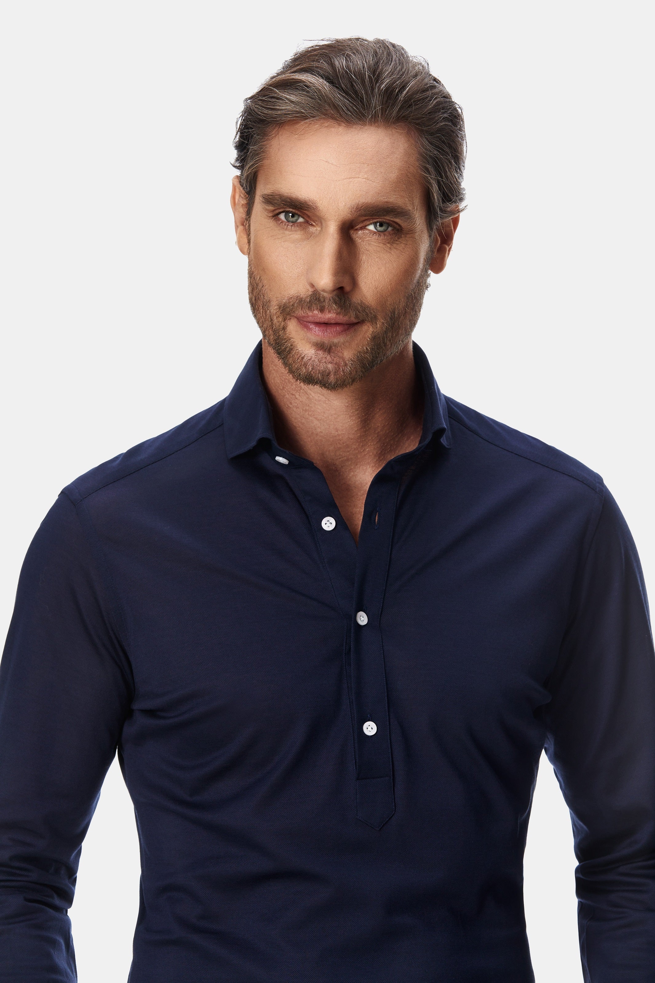 Navy popover shirt