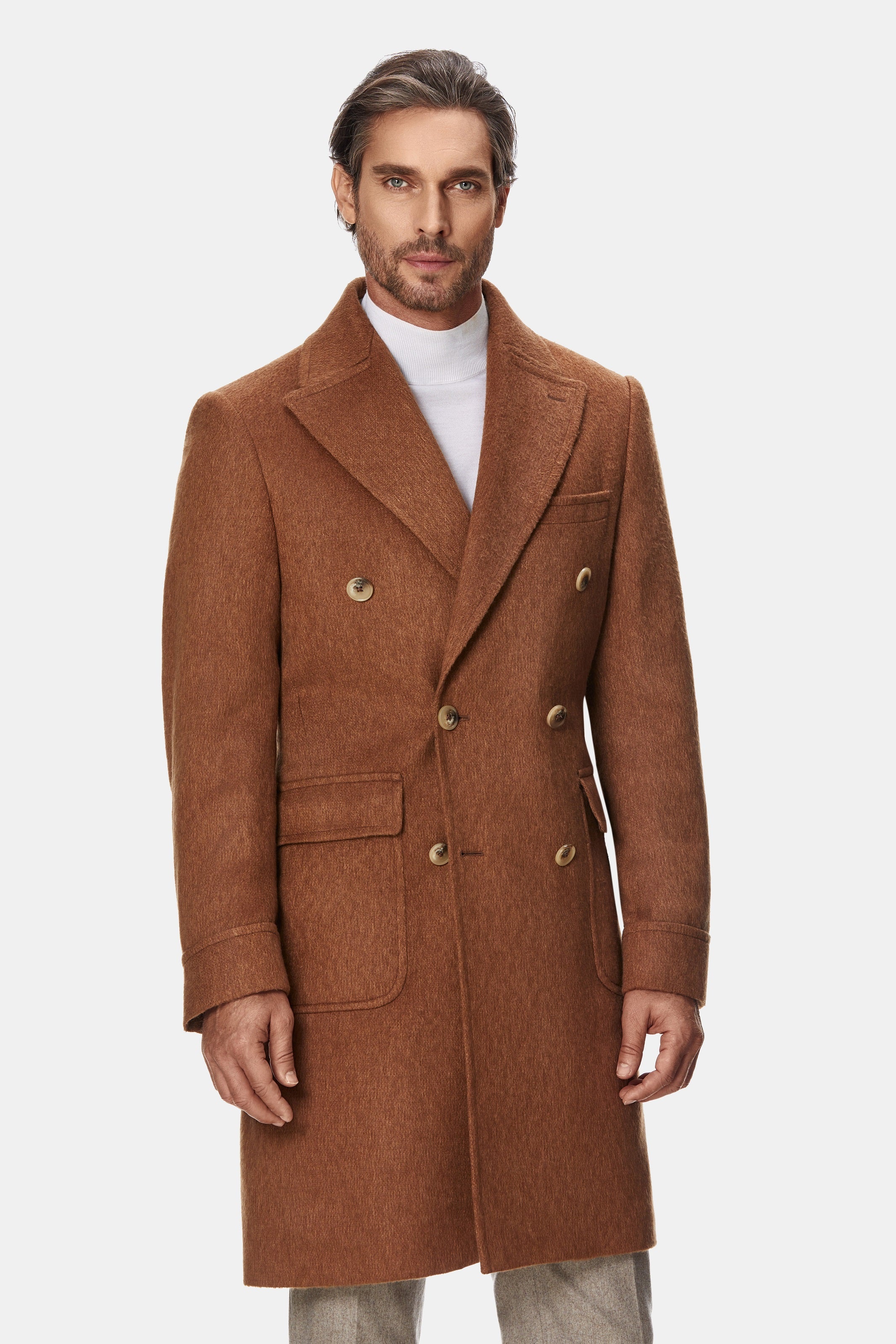 Maleta alba din lana merino extra fina 16 GG